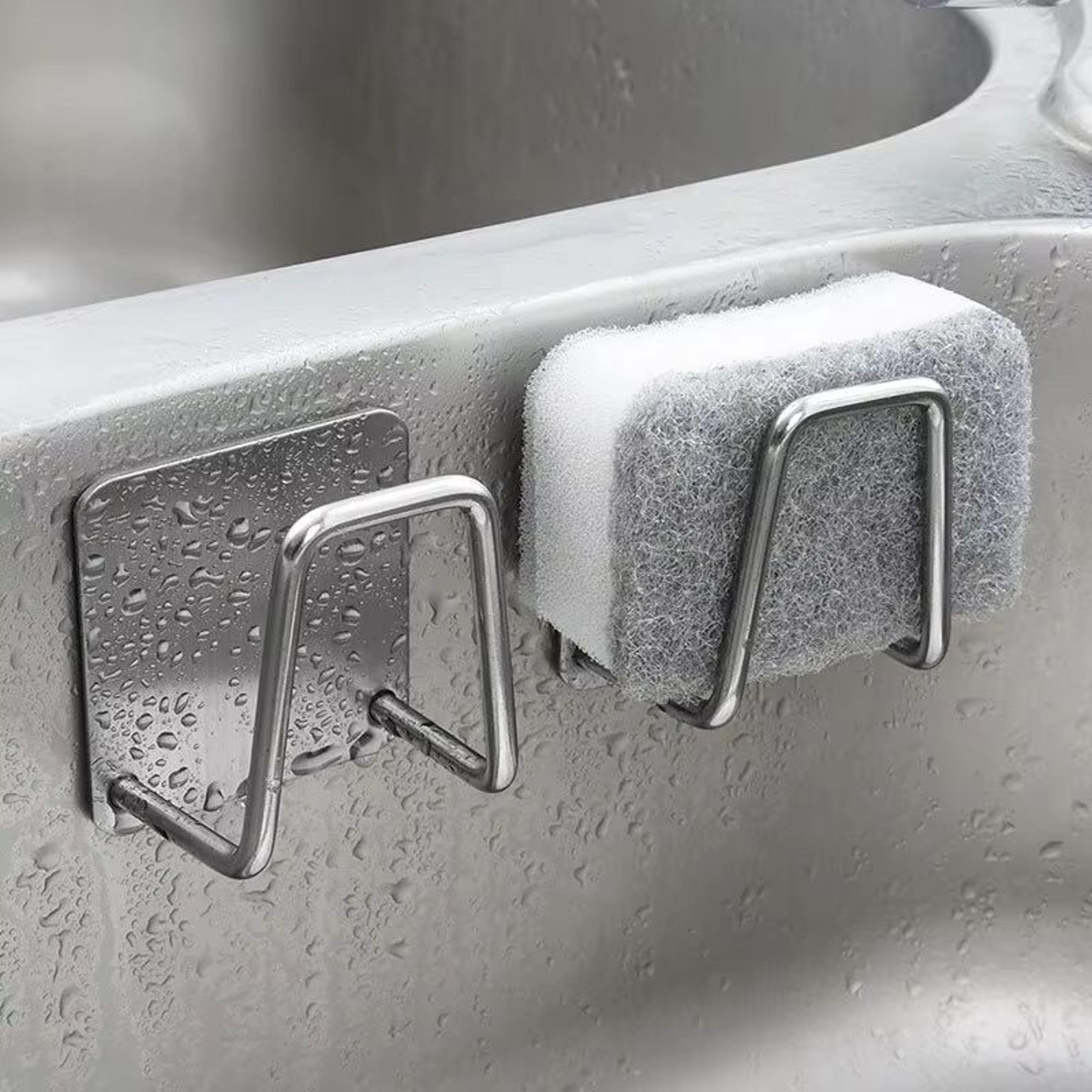 stainfree stainless steel sink sponge rack for kitchen draining and storage