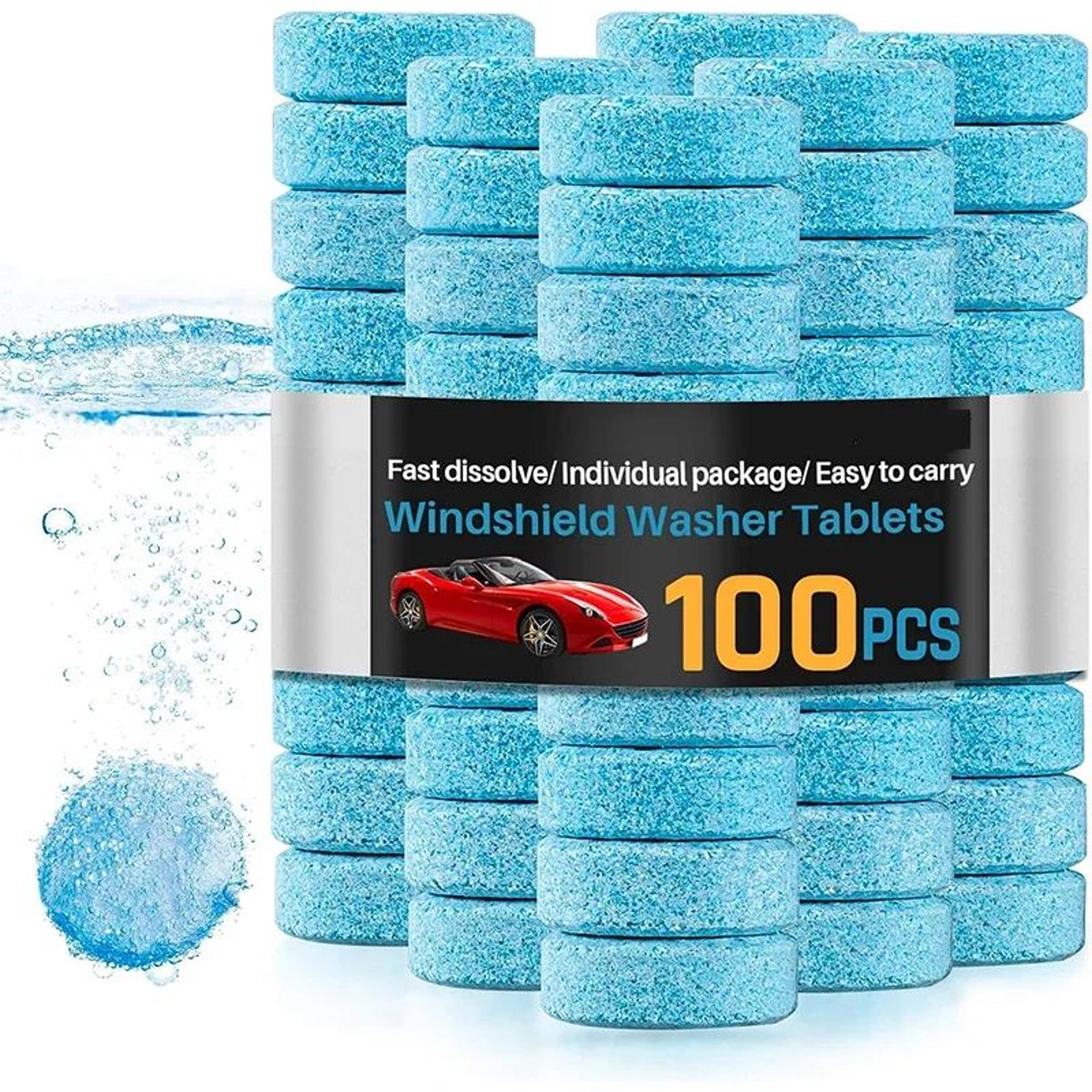 effervescent windshield washer fluid tablets – concentrated car & glass cleaning tablets