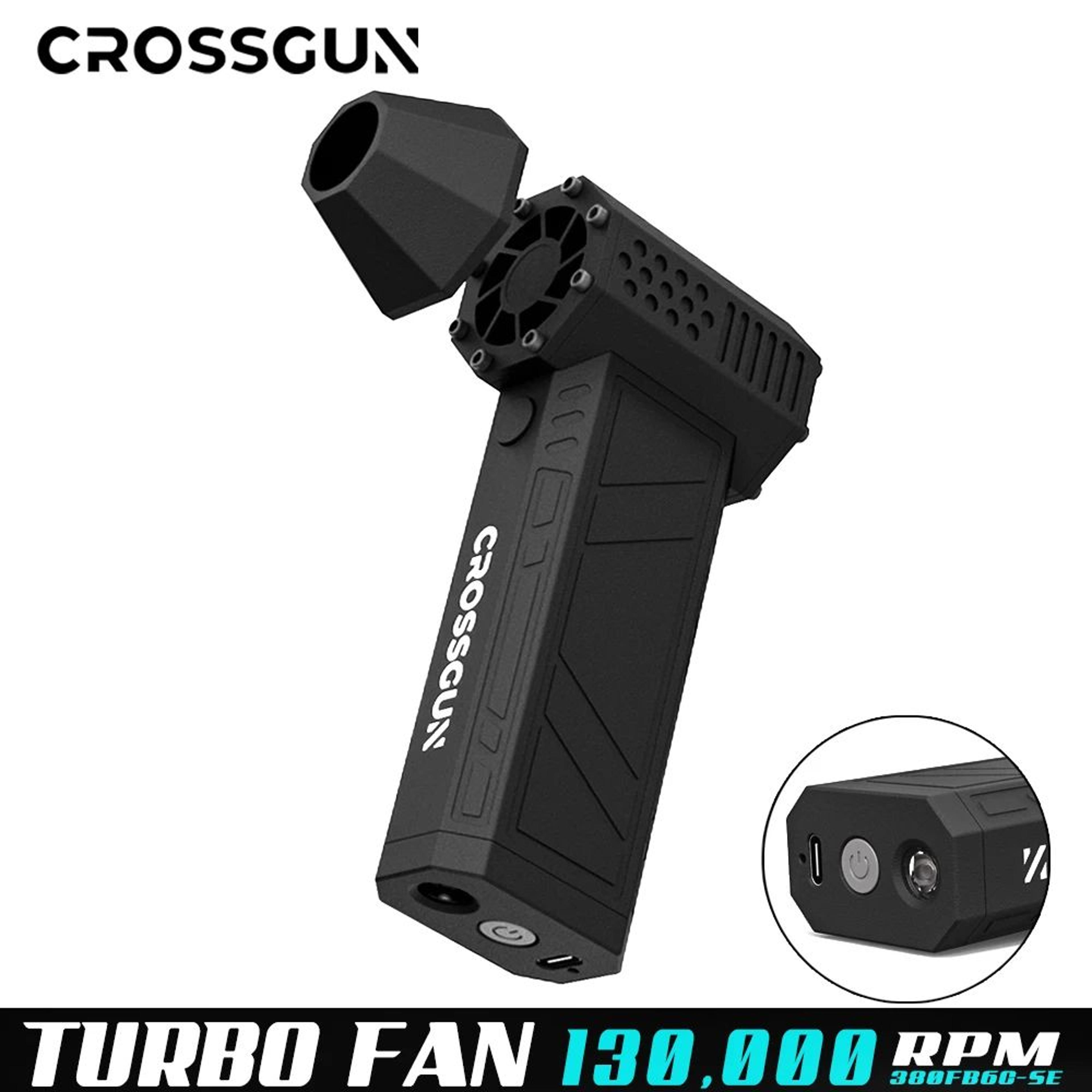 crossgun jet turbo king kong x3 portable handheld turbo fan with led