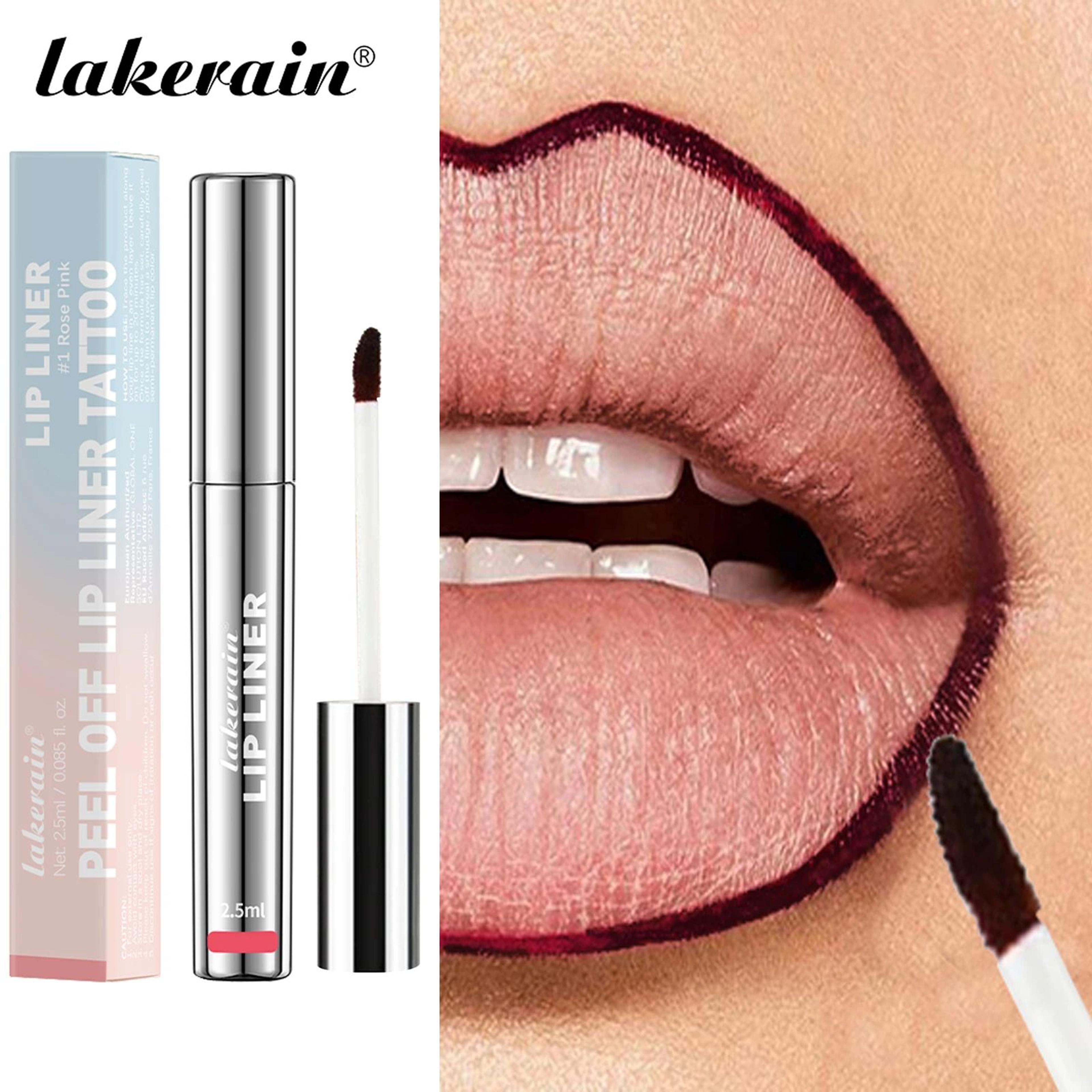 everlast 4-color highly pigmented matte lip liner & peel-off lip stain – waterproof, transfer-proof
