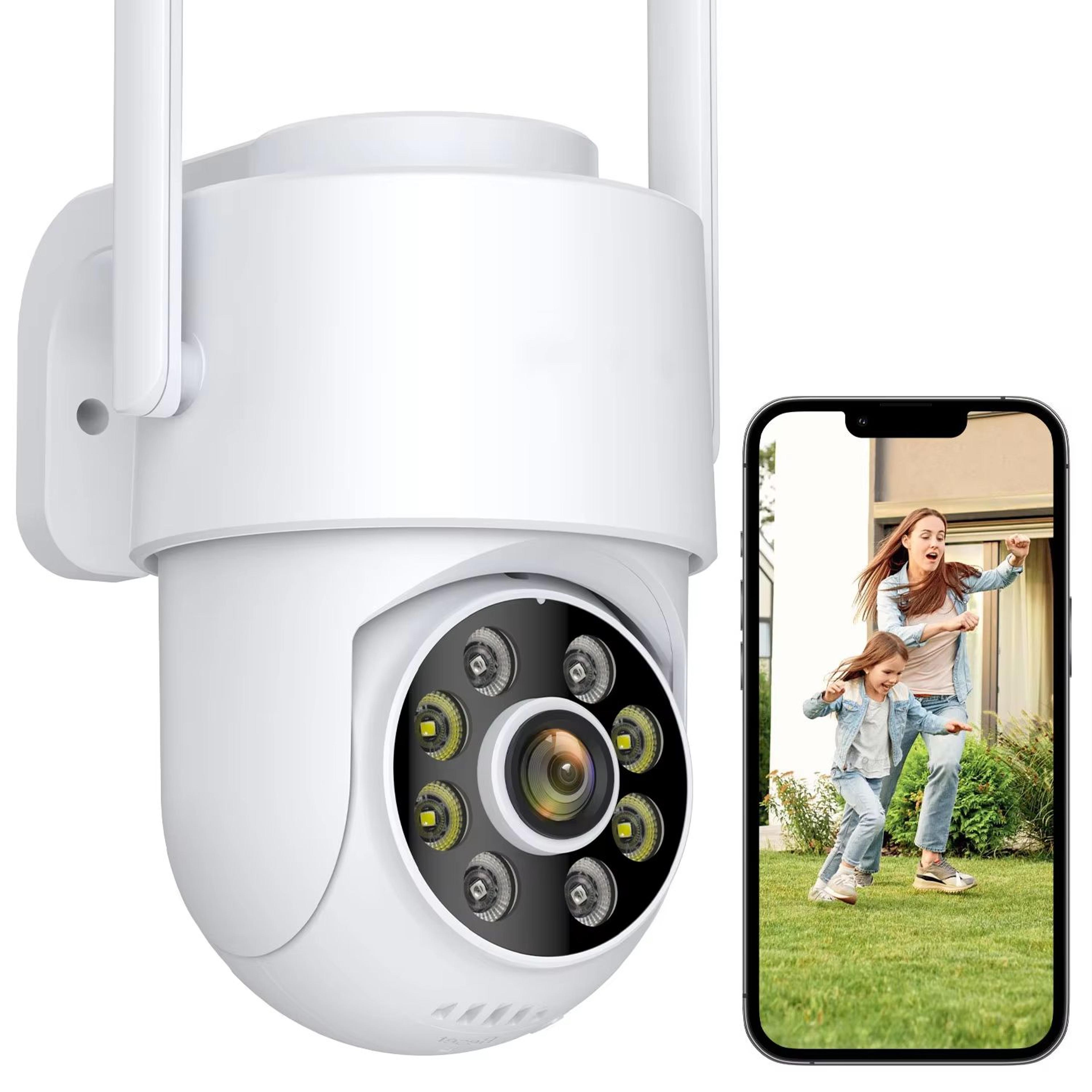 besder 4mp 2k mini indoor security camera with icsee compatible camera app control, night vision, 4x zoom