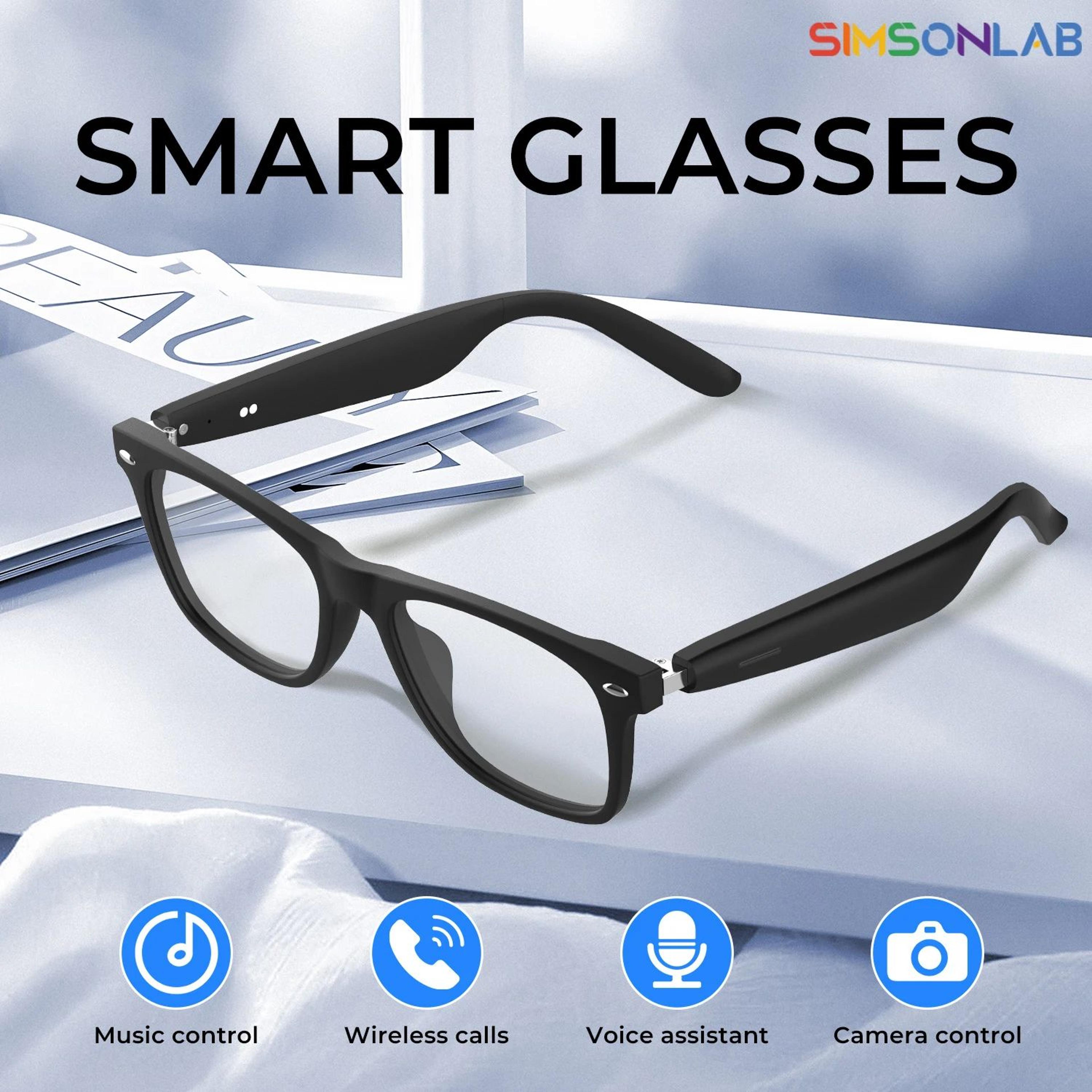 2025 ai translation smart glasses with bluetooth calls and camera control