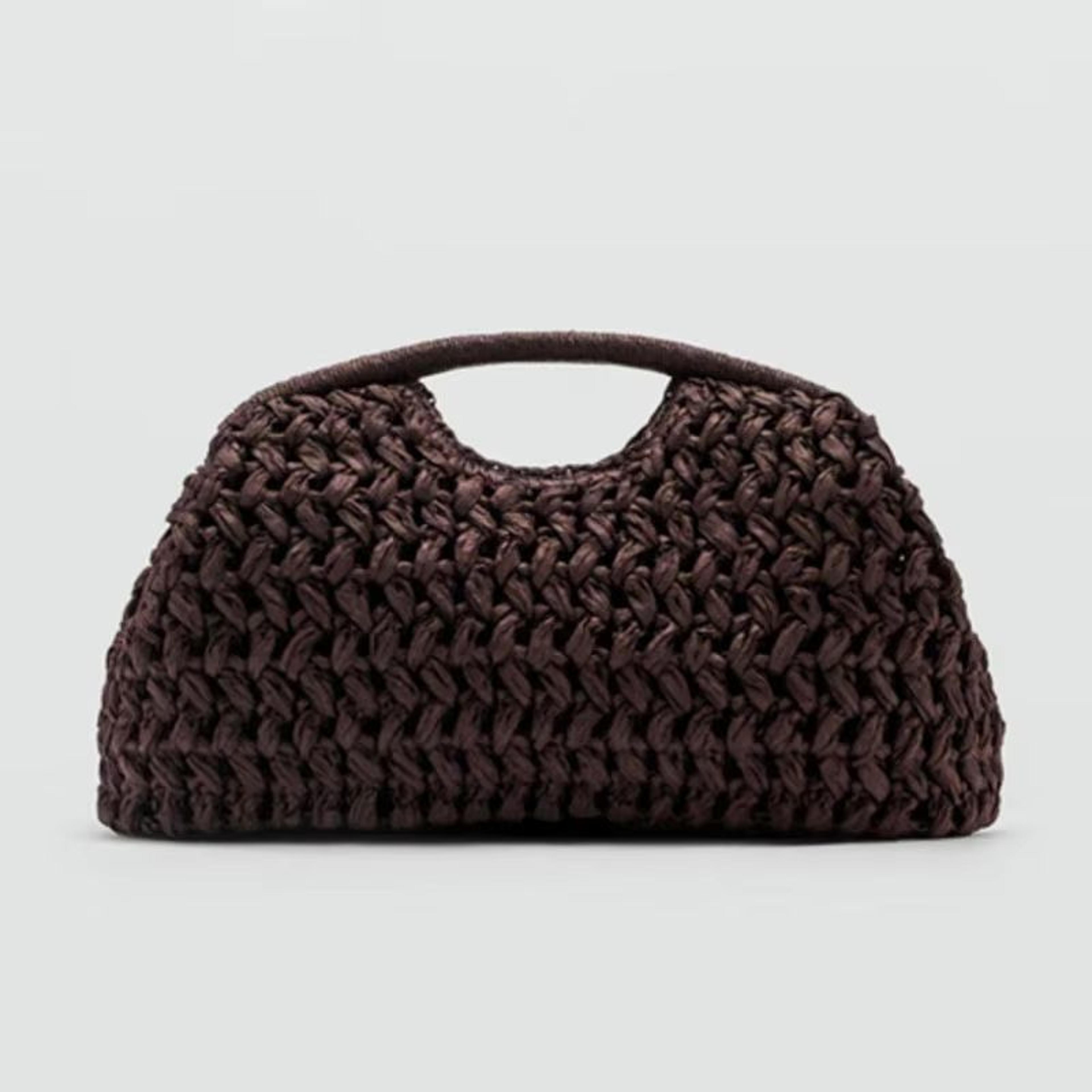 elegant raffia straw woven clutch bag for beach, travel, and evening wear