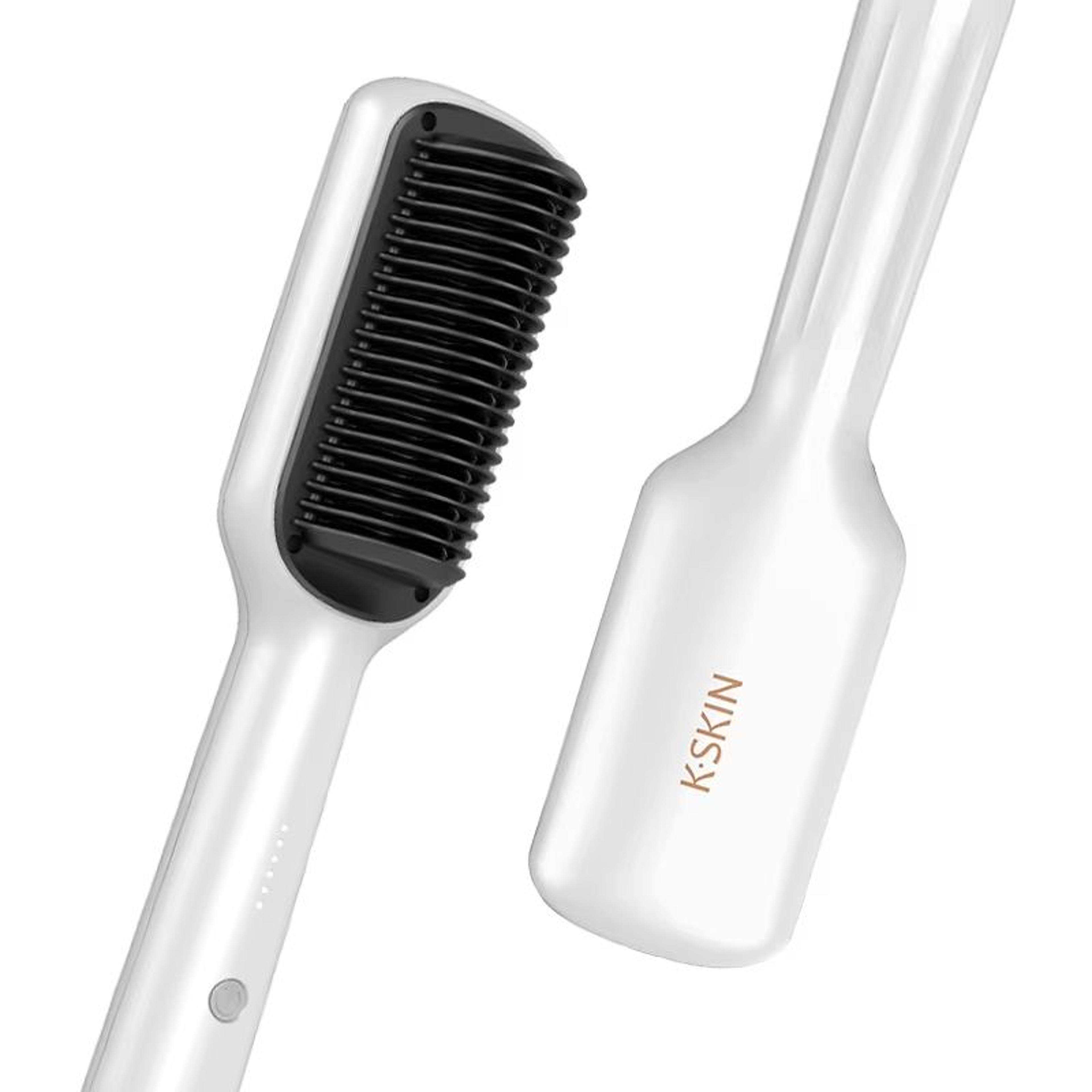 kskin 2-in-1 mini hair straightener brush portable hair straightener comb