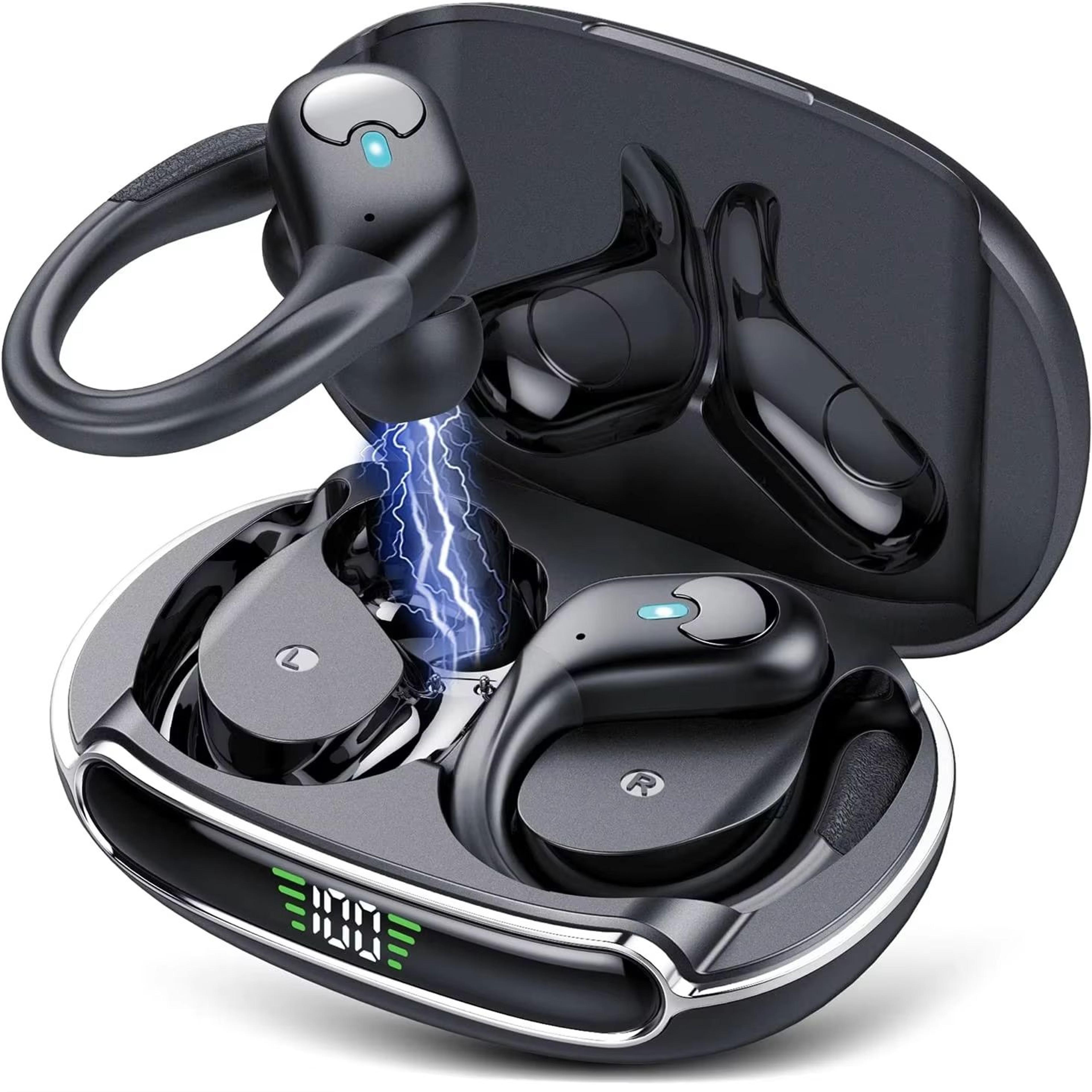 bluetooth 5.4 true wireless sports earbuds with led power display and hd mic