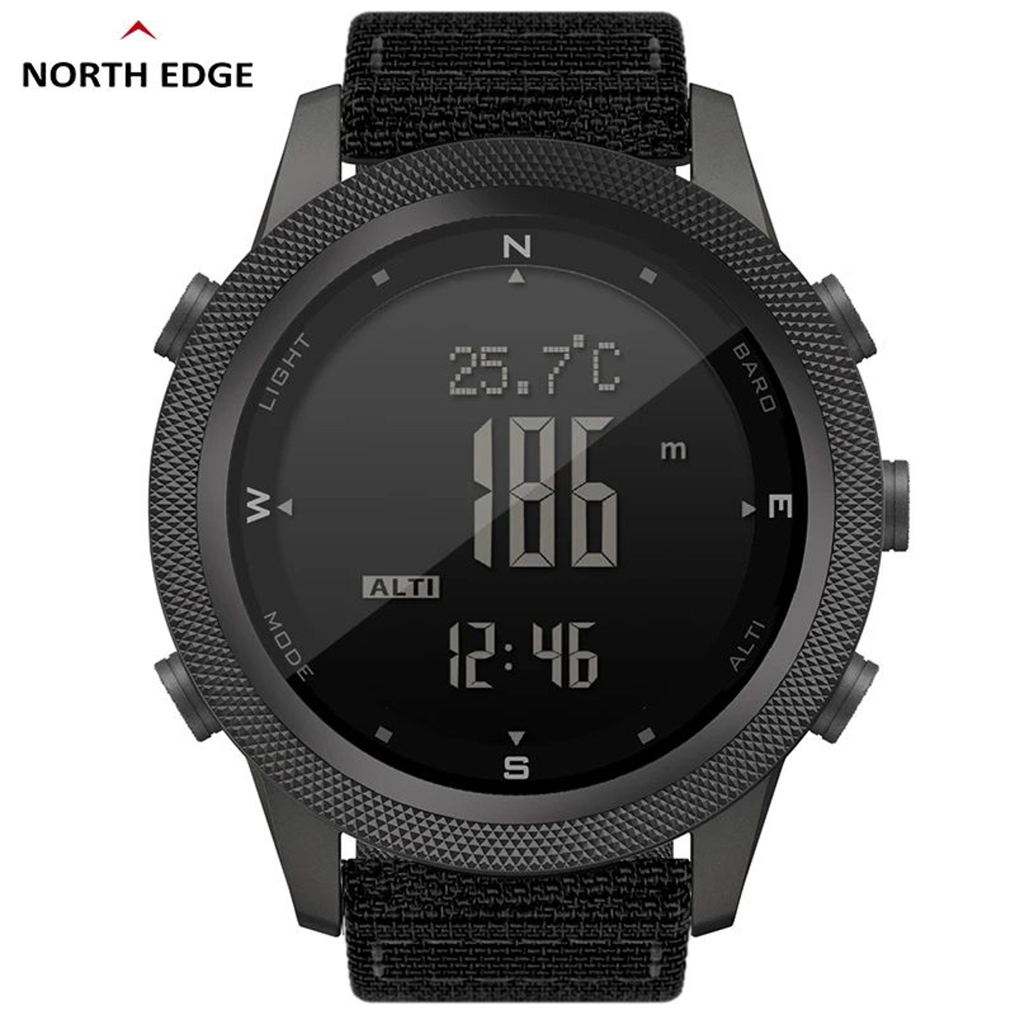 north edge apache-46 outdoor adventure digital watch with altimeter, barometer and compass