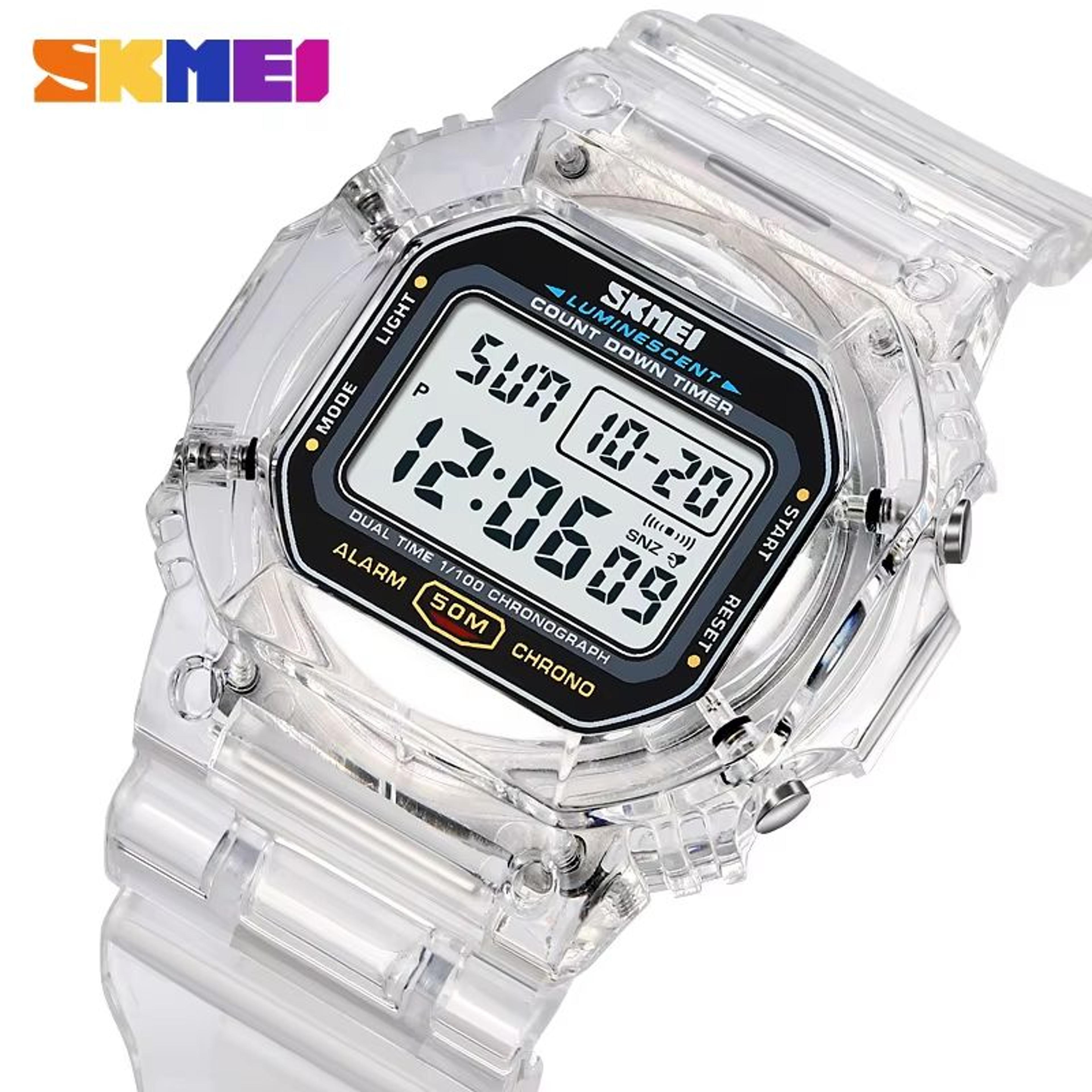 skmei 5bar waterproof digital sports watch with countdown timer and led backlight