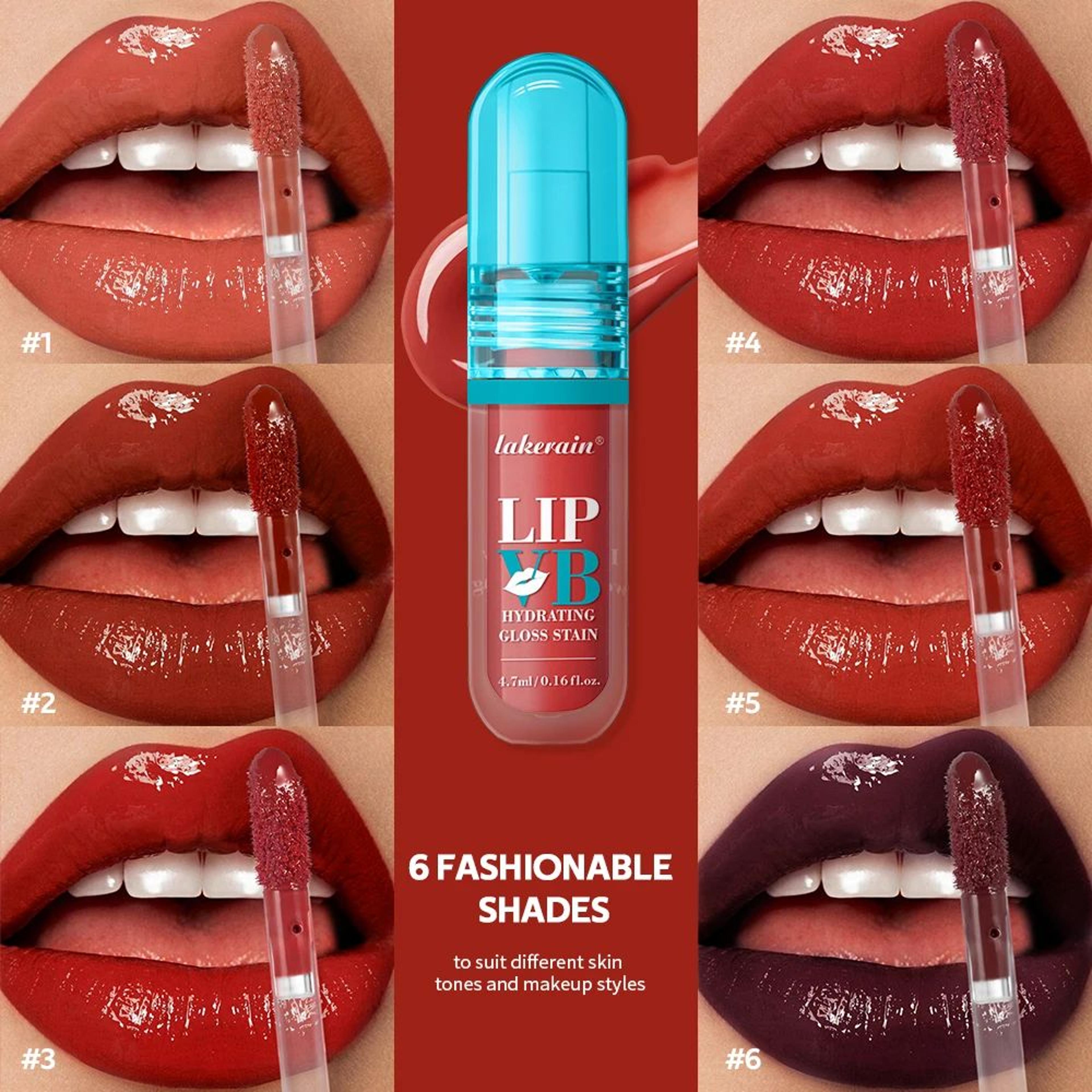 hydragloss hydrating lip gloss stain – long lasting hydrating lip stain with 12hr moisture and glossy tint