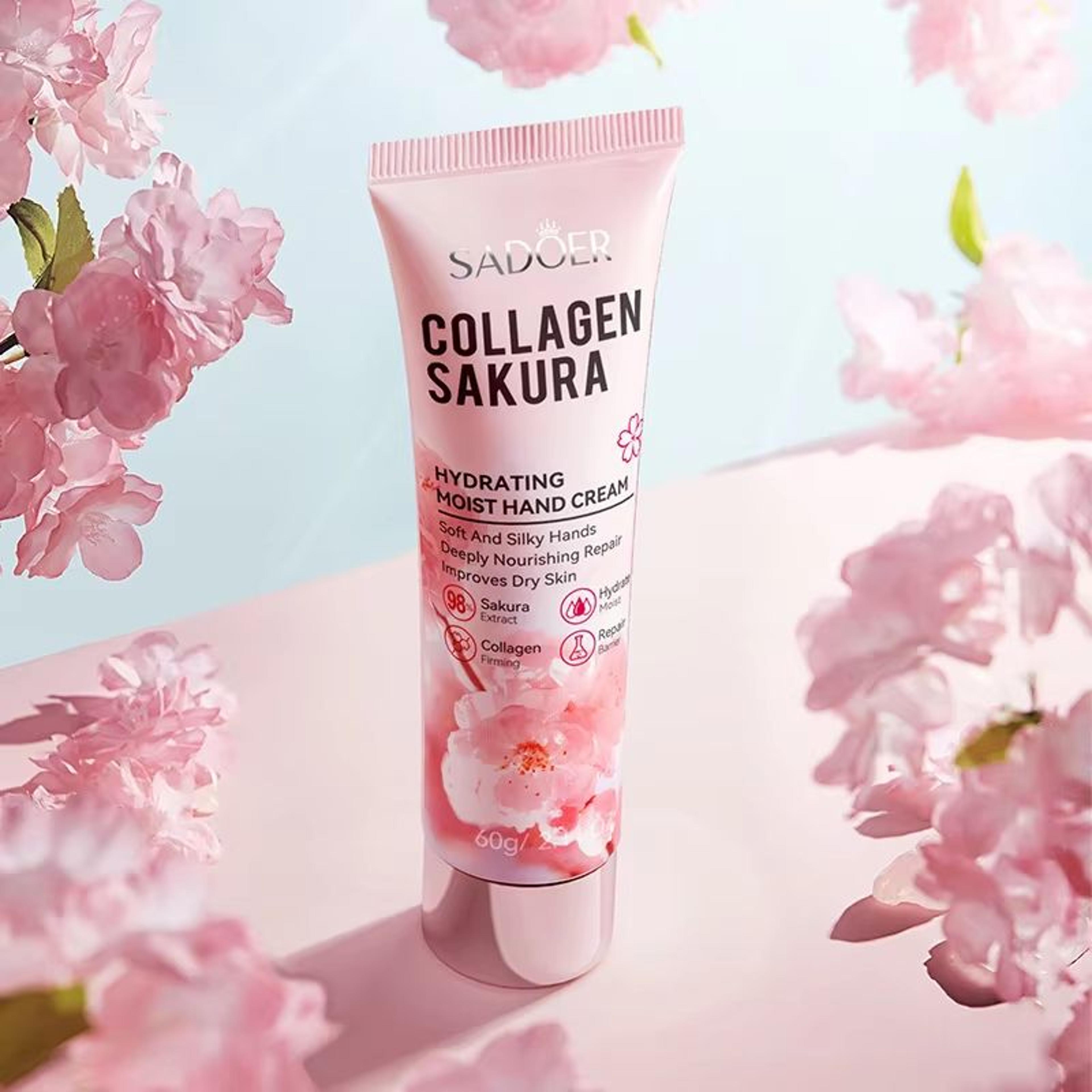 sadoer sakura hand cream hydrating moisturizing hand cream for brightening and anti aging hand care