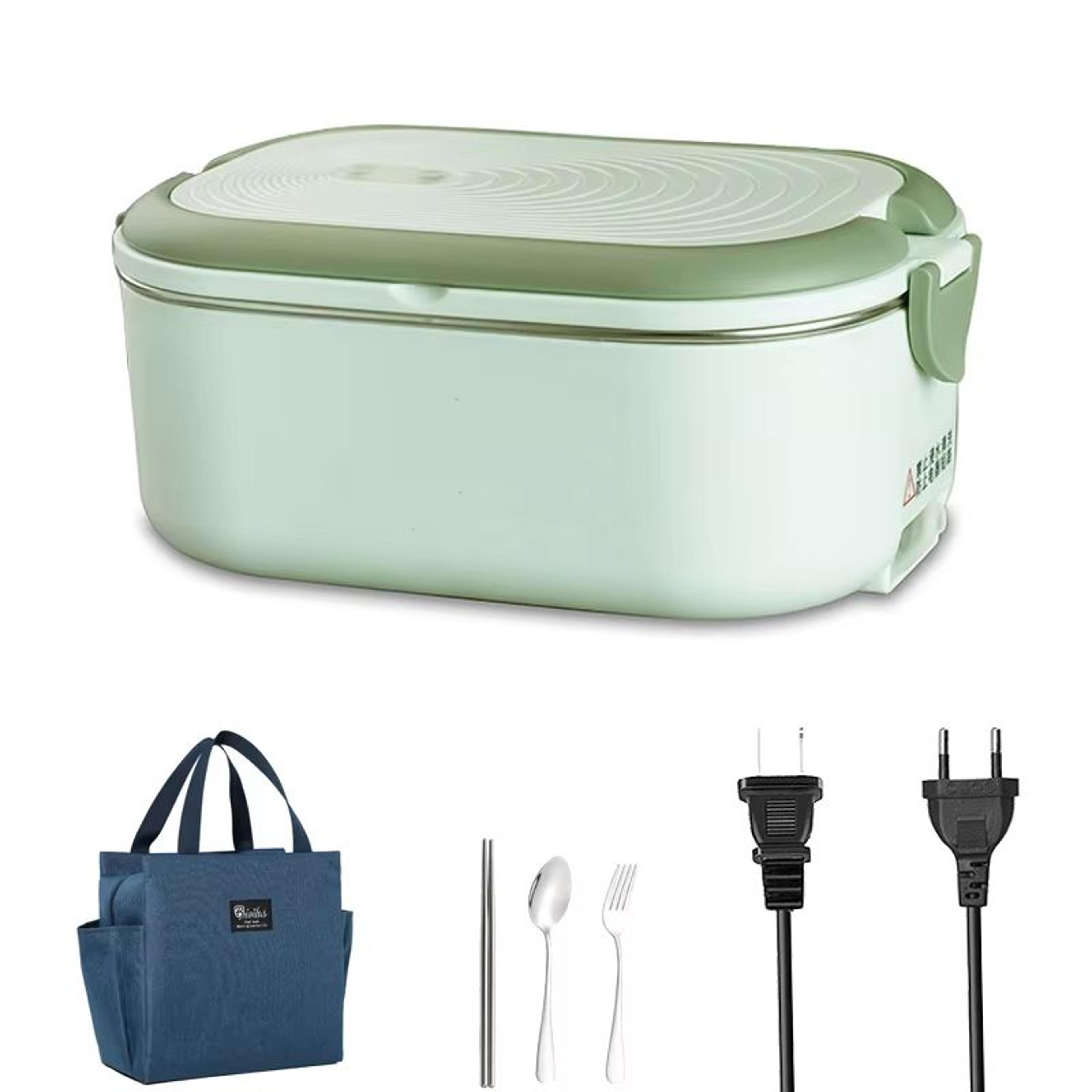 portable electric lunch box food warmer 33.81 fl oz stainless steel meal container