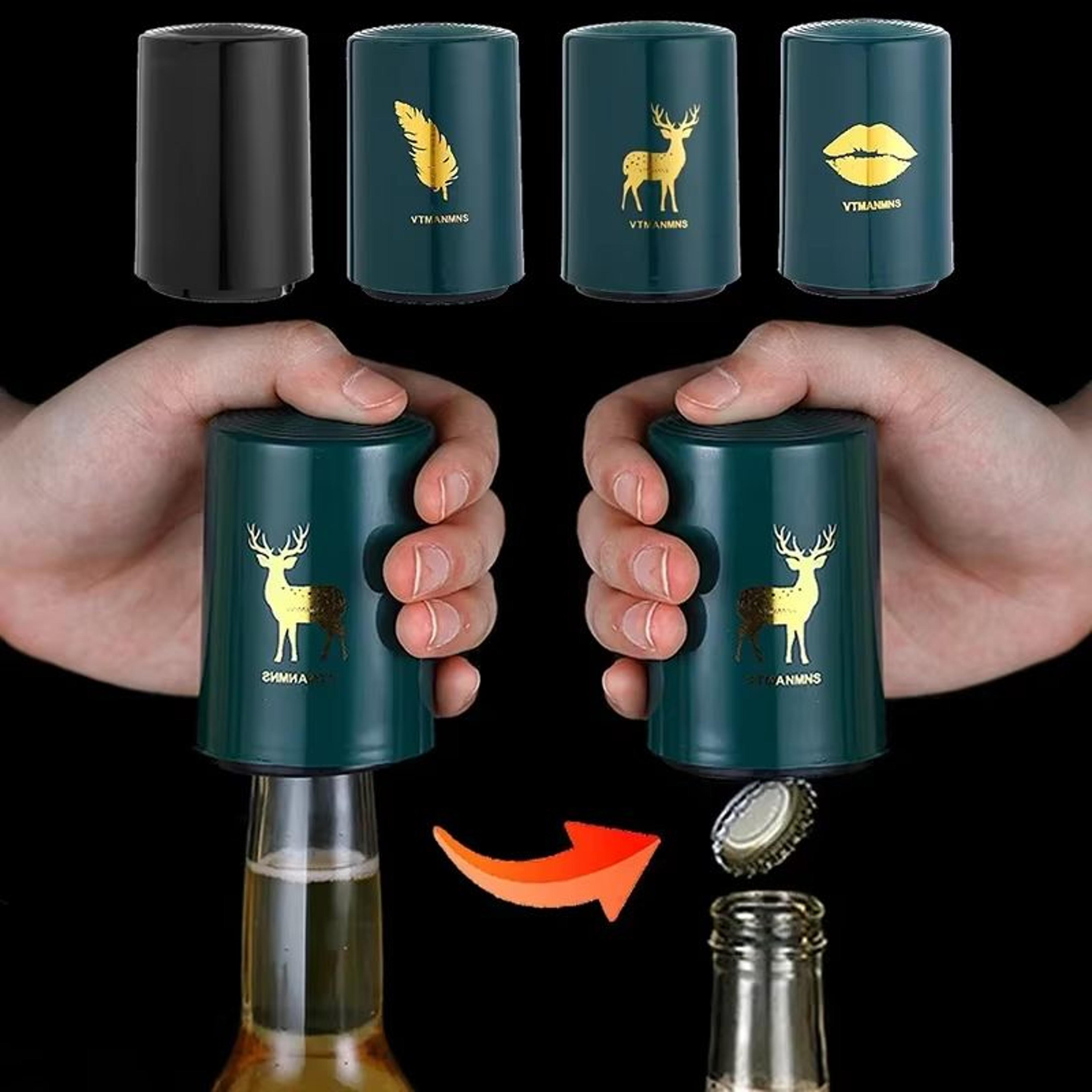 magnetic automatic beer bottle opener – stainless steel push down bottle opener tool