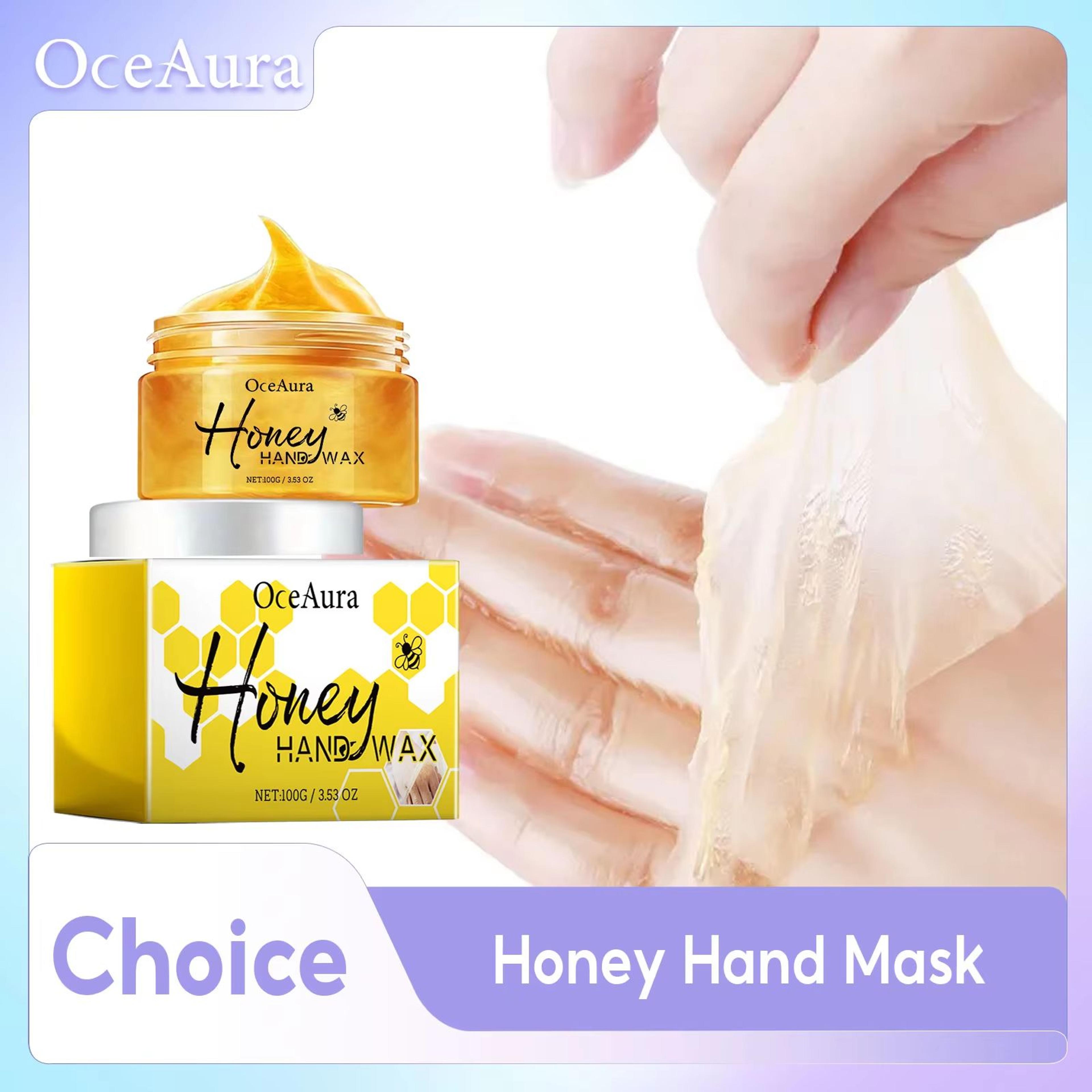 honey hand wax mask for deep moisture, softening care, and smoother looking hands