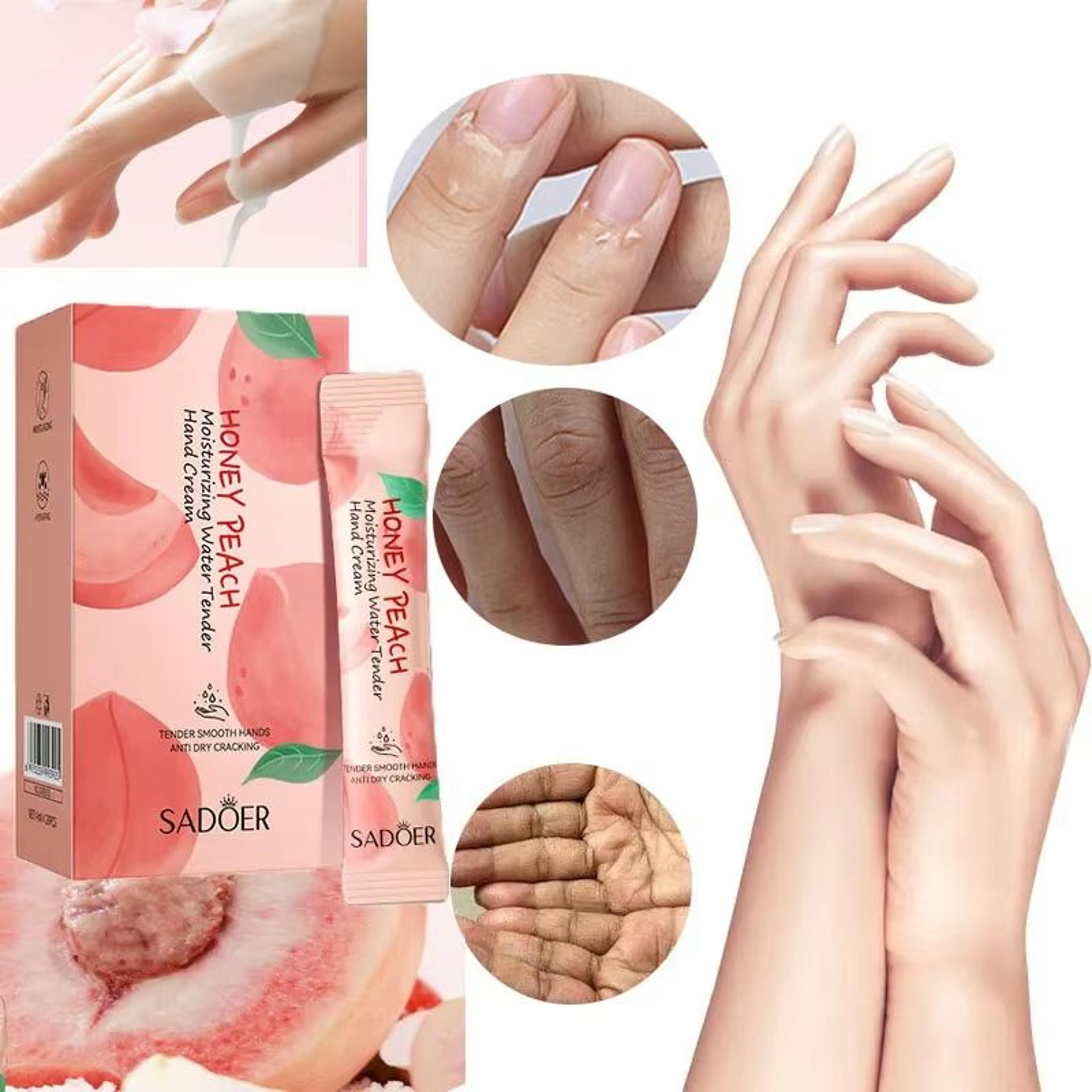 avocado and peach nourishing hand cream for soft, hydrated hands