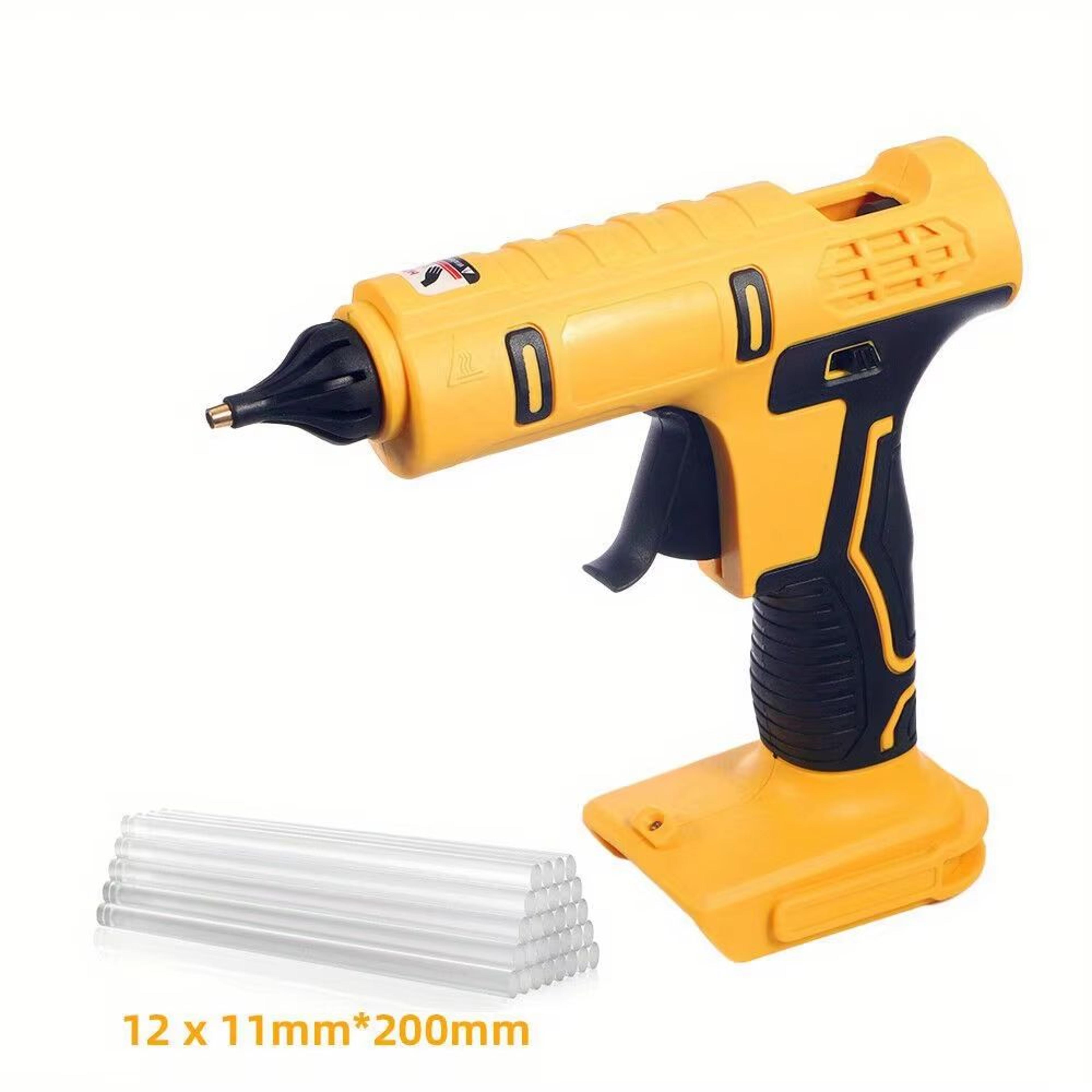 rechargeable cordless hot melt glue gun compatible with dewalt battery for diy repairs and crafts