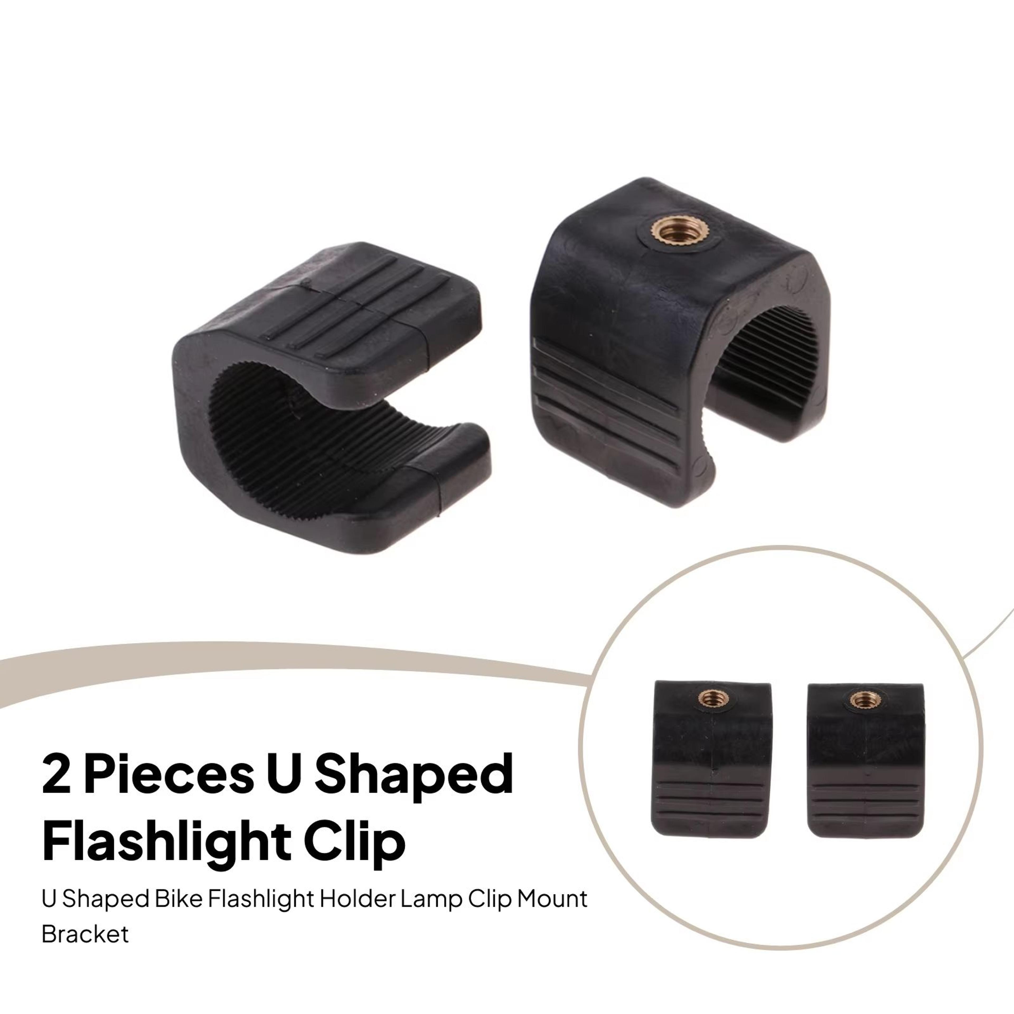 u-shaped flashlight holder clamp tripod mount bracket for fishing lights and led lamps (2 pcs)