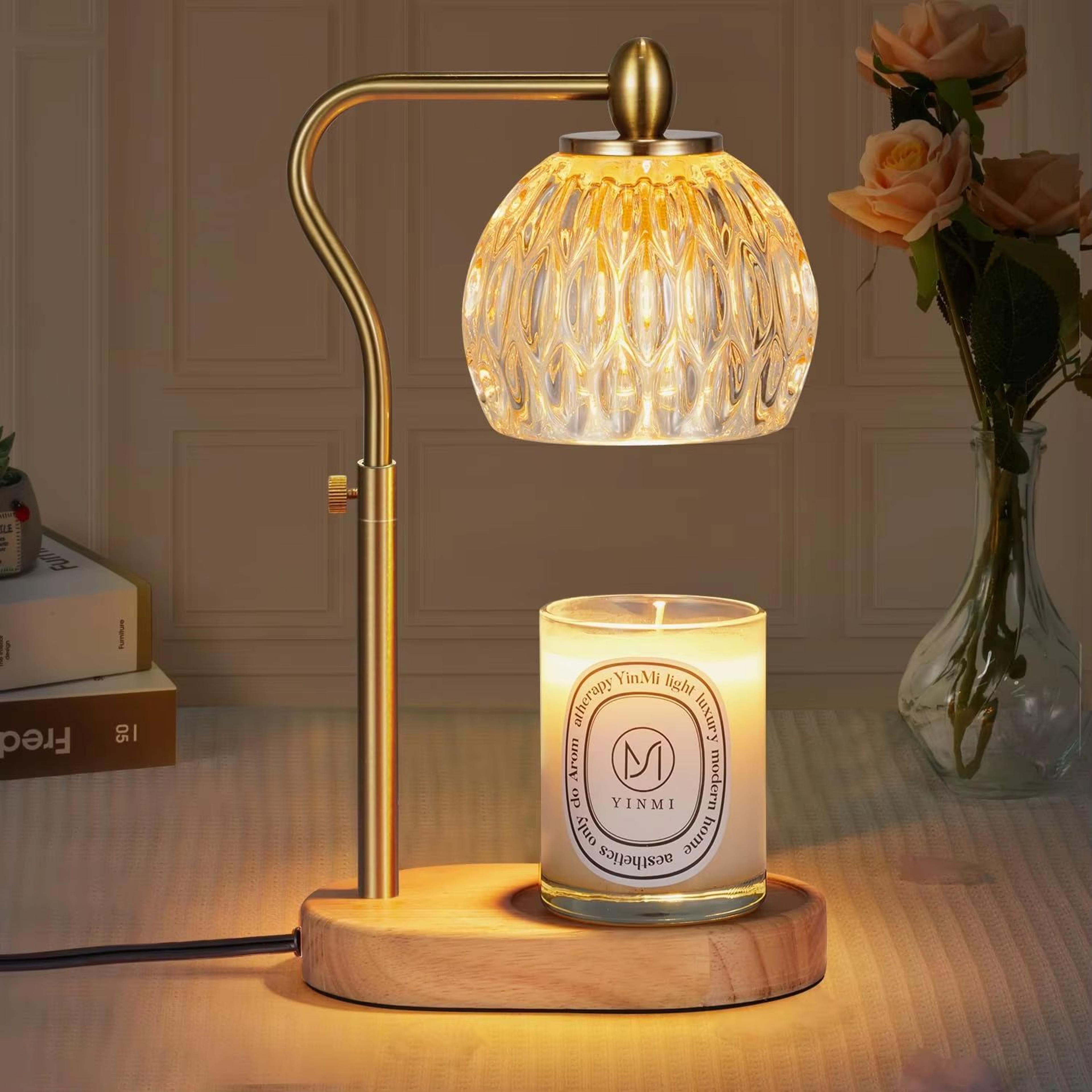retro candle warmer lamp with timer height adjustable dimmable wax melt lamp for home decor