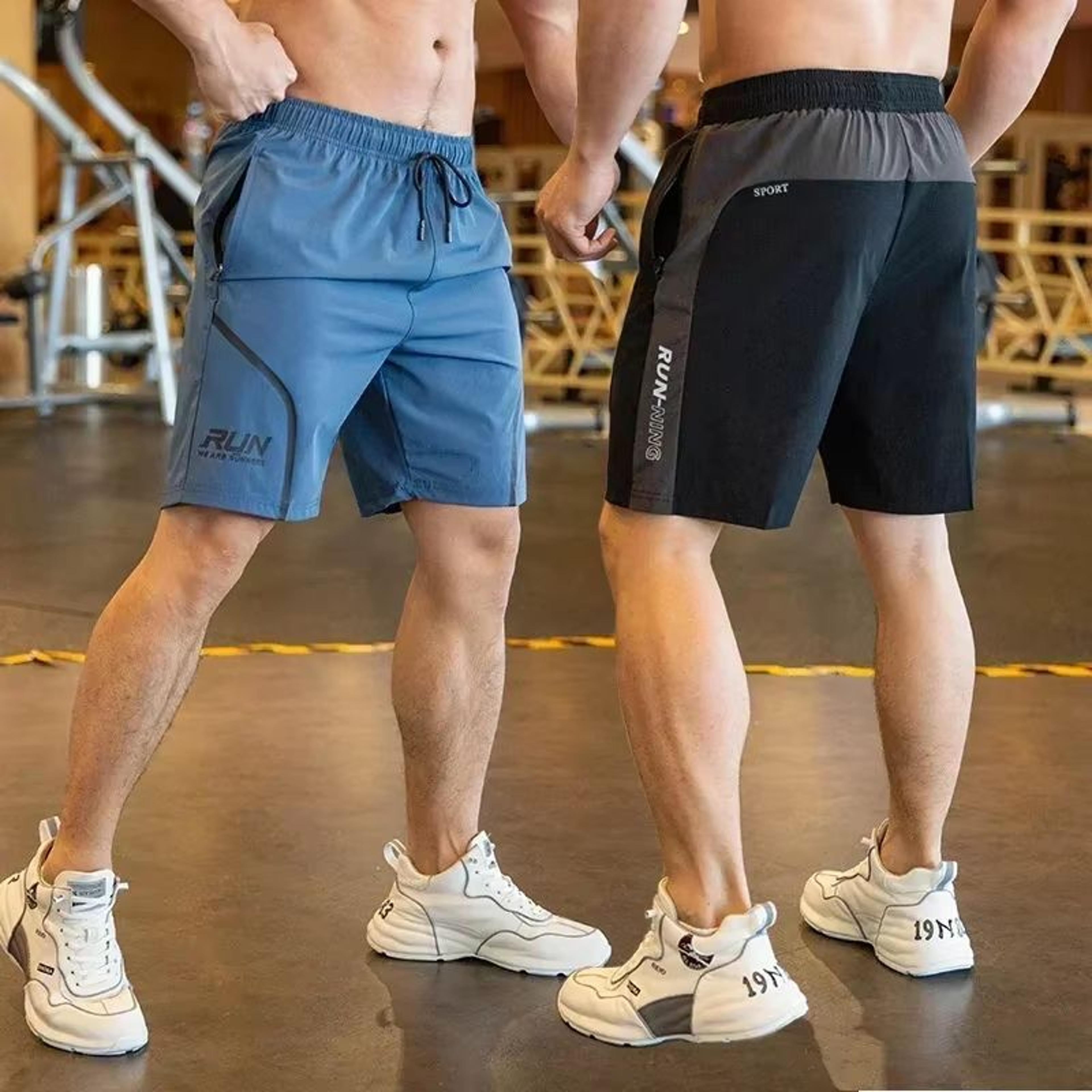 men's gym fitness shorts with zipper pockets – lightweight basketball workout shorts