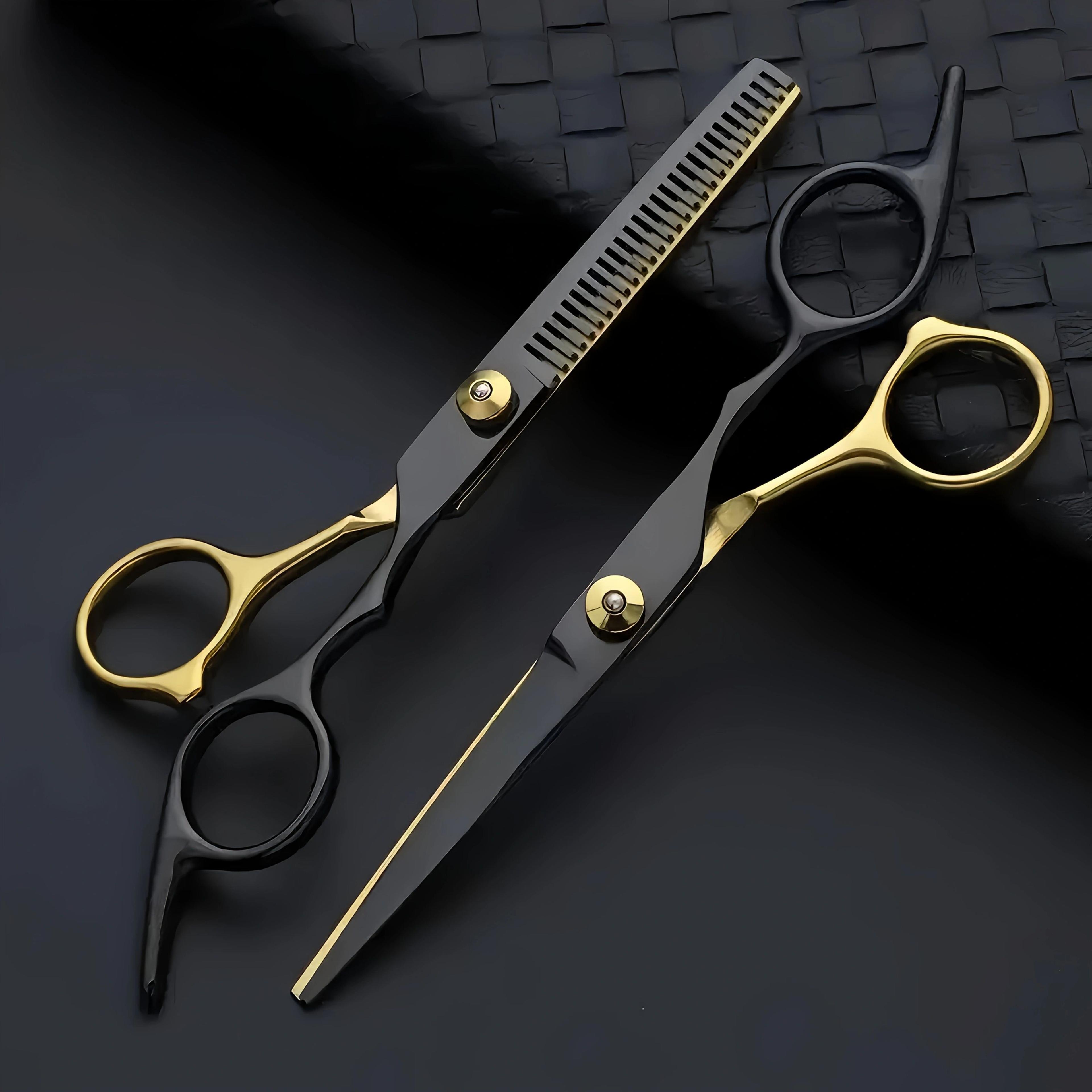 2-piece hair thinning scissors set flat tooth magic hair cutting scissors for diy bangs & home haircuts