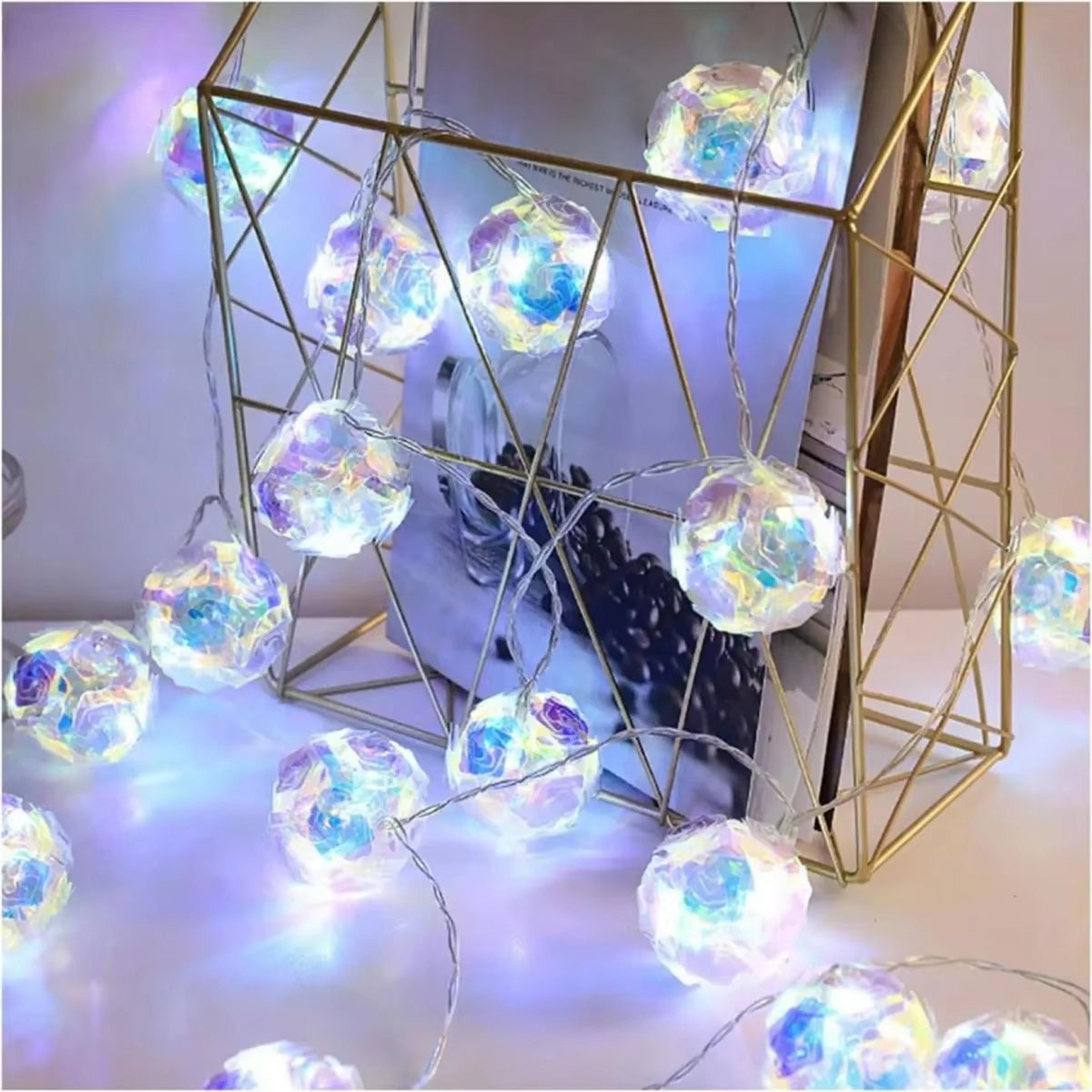 romantic rose flower led string lights – 4.92ft rose flower string lights for bedroom & garden decor