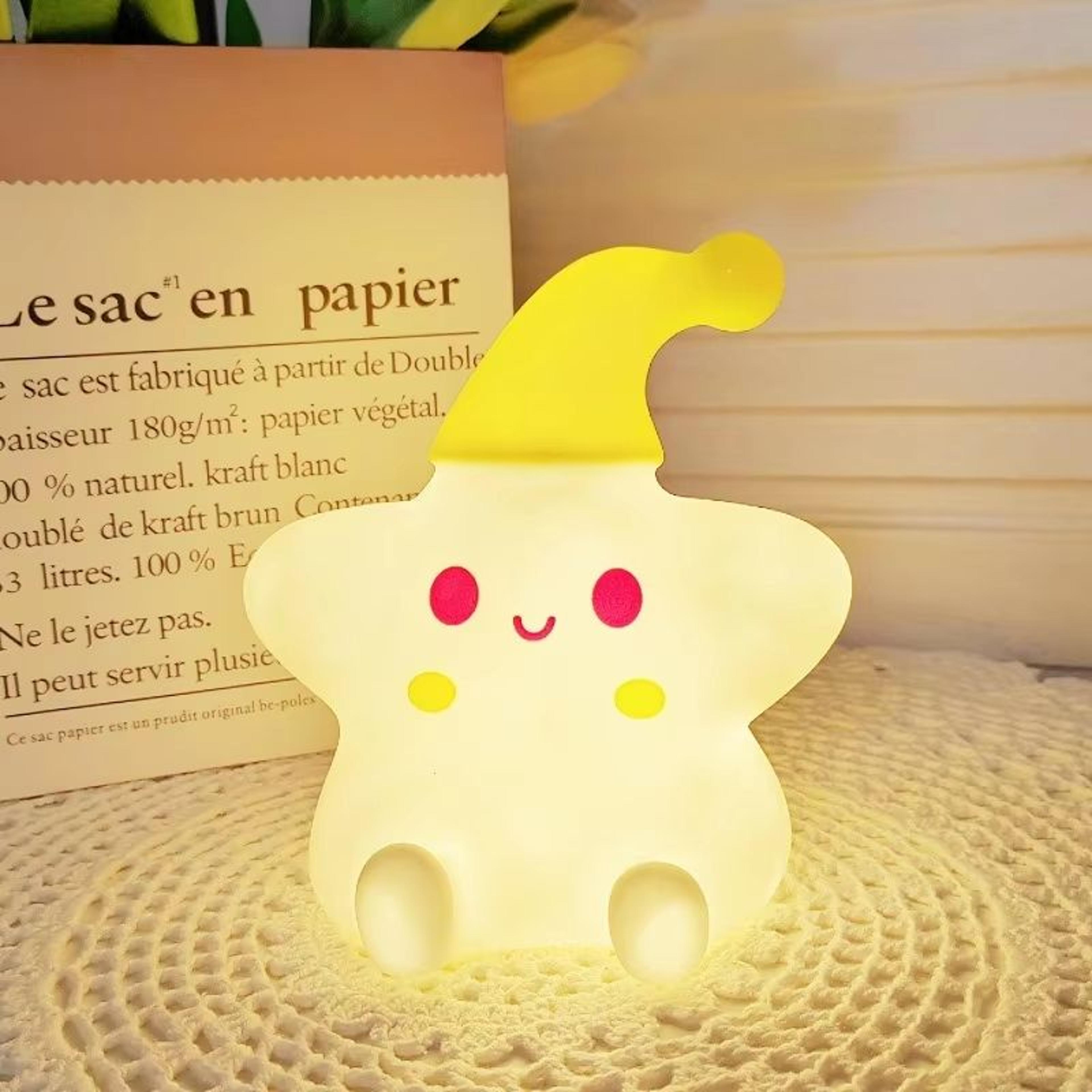 sunshine star night light battery powered bedside lamp for kids room decor