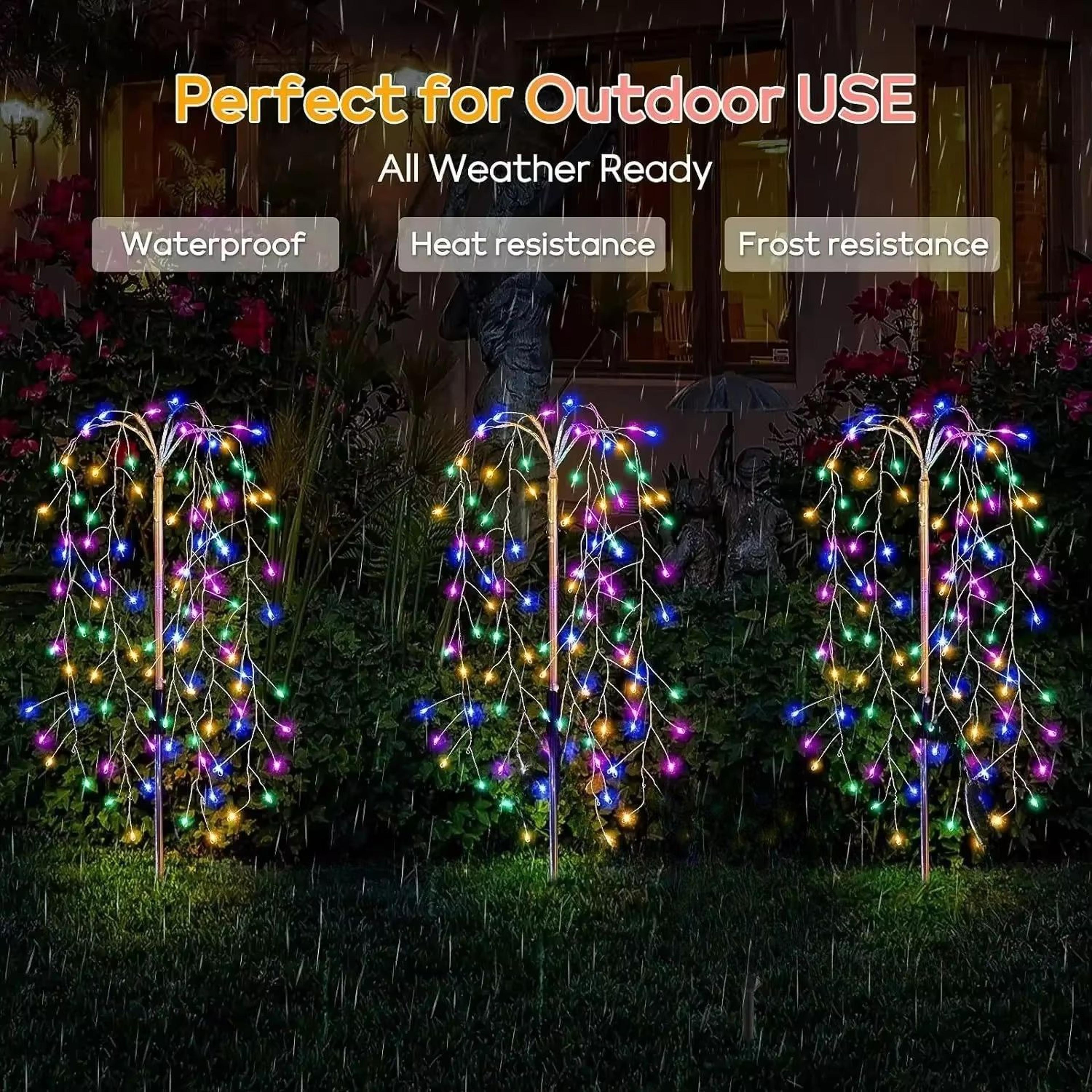 solar fireworks led garden lights waterproof outdoor fairy string decor