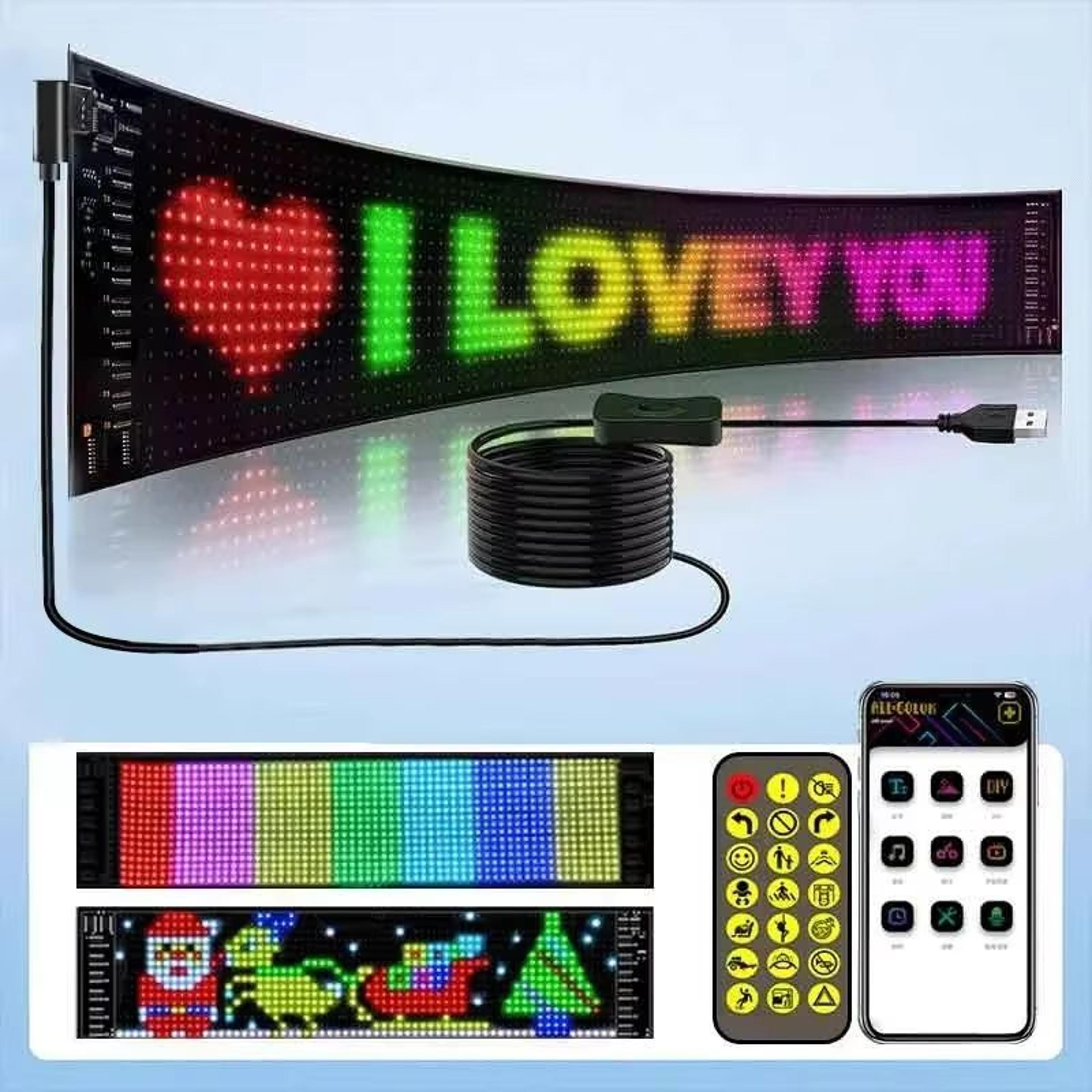 demon eyes led matrix car display app controlled programmable light panel