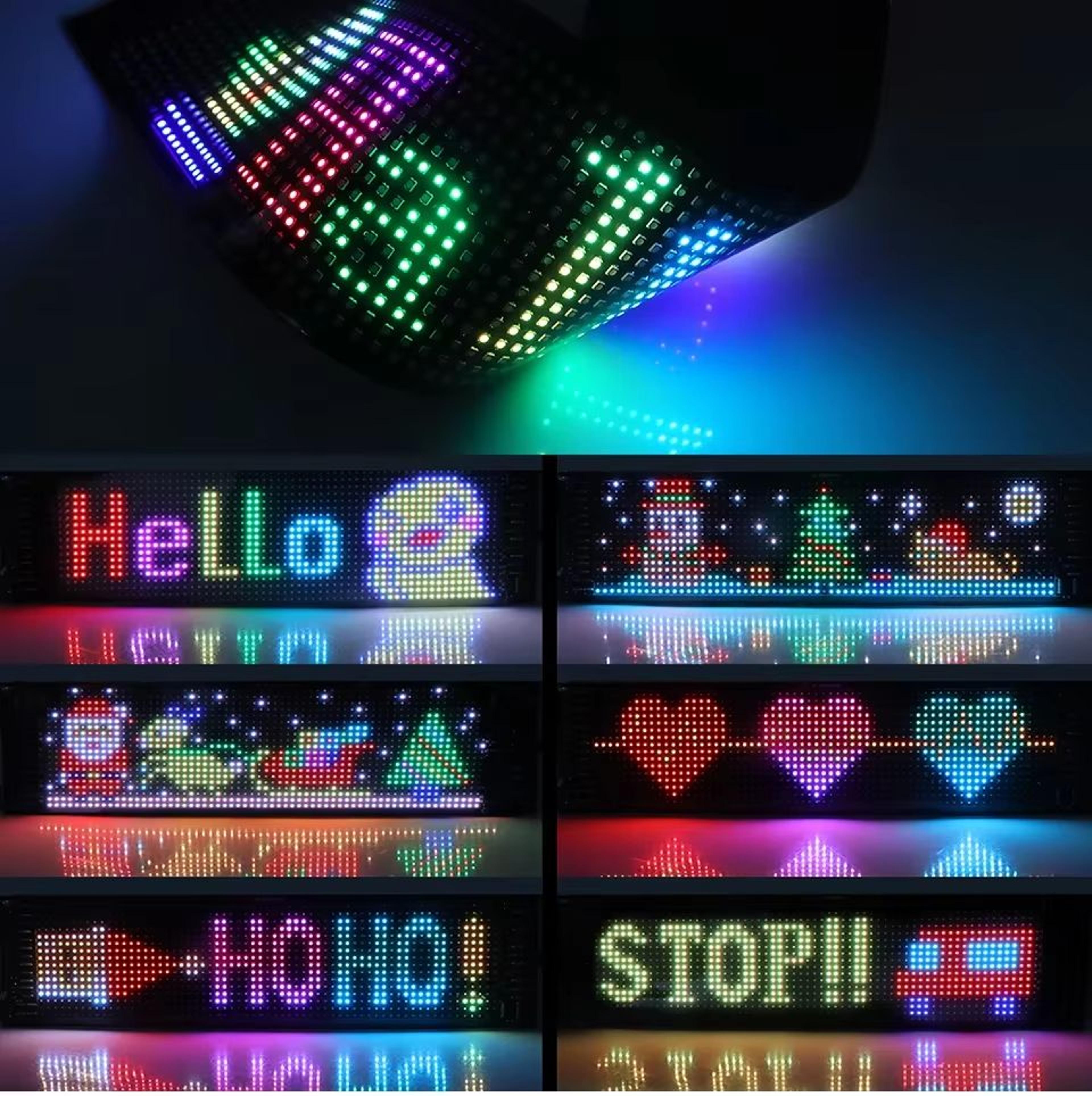 flexible programmable led scrolling sign rgb message display screen