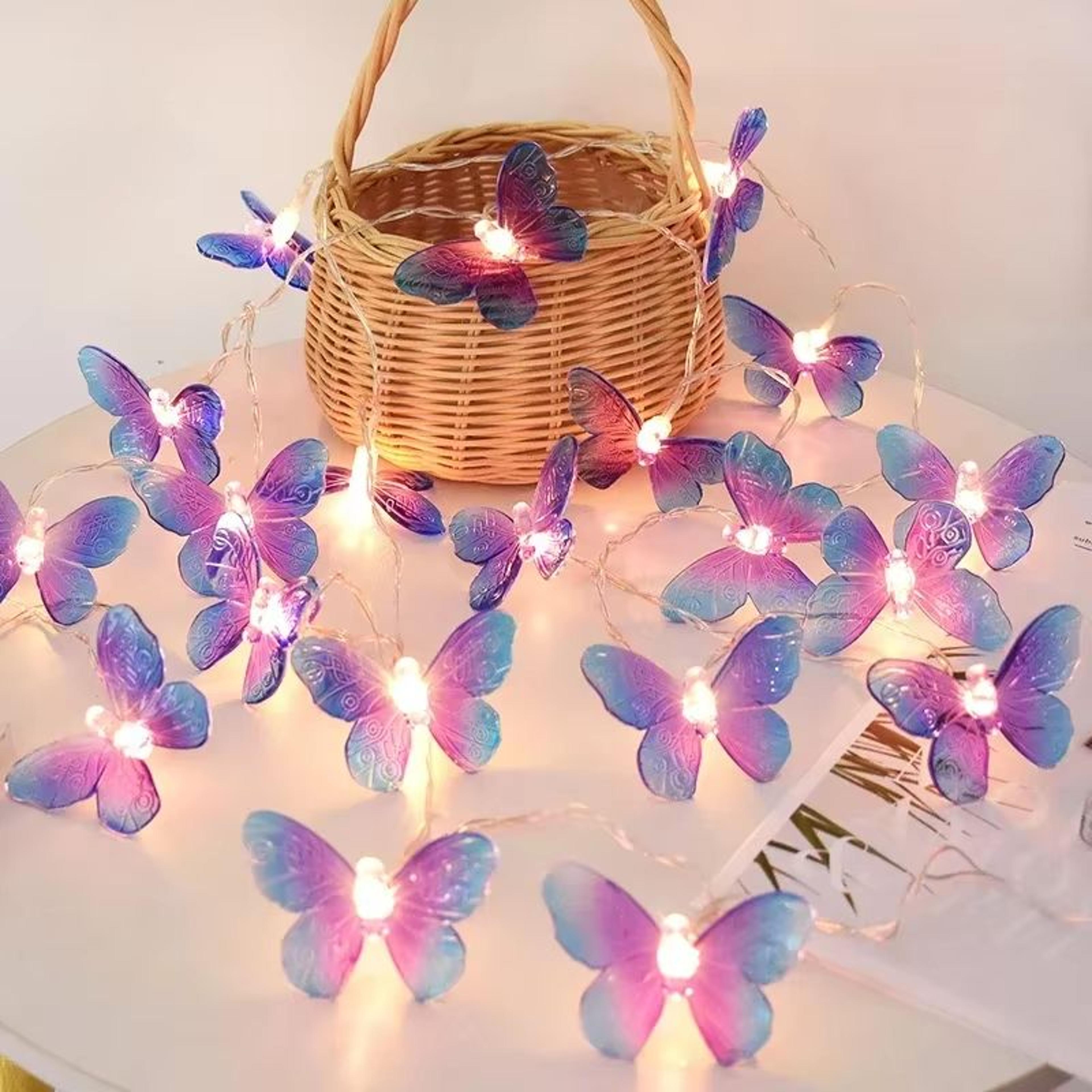 butterfly fairy string lights battery operated room decor
