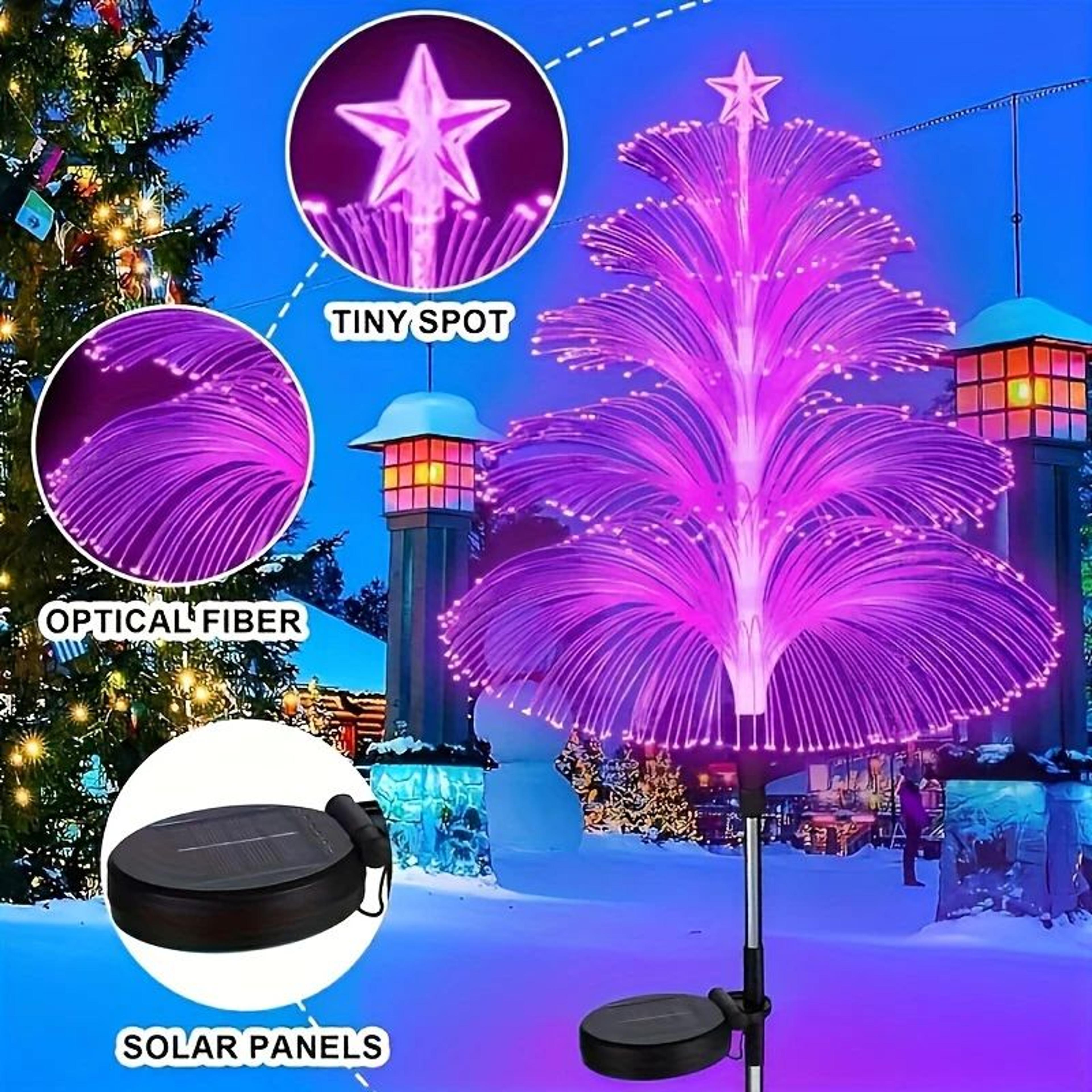 solar jellyfish garden lights color changing outdoor stake decor