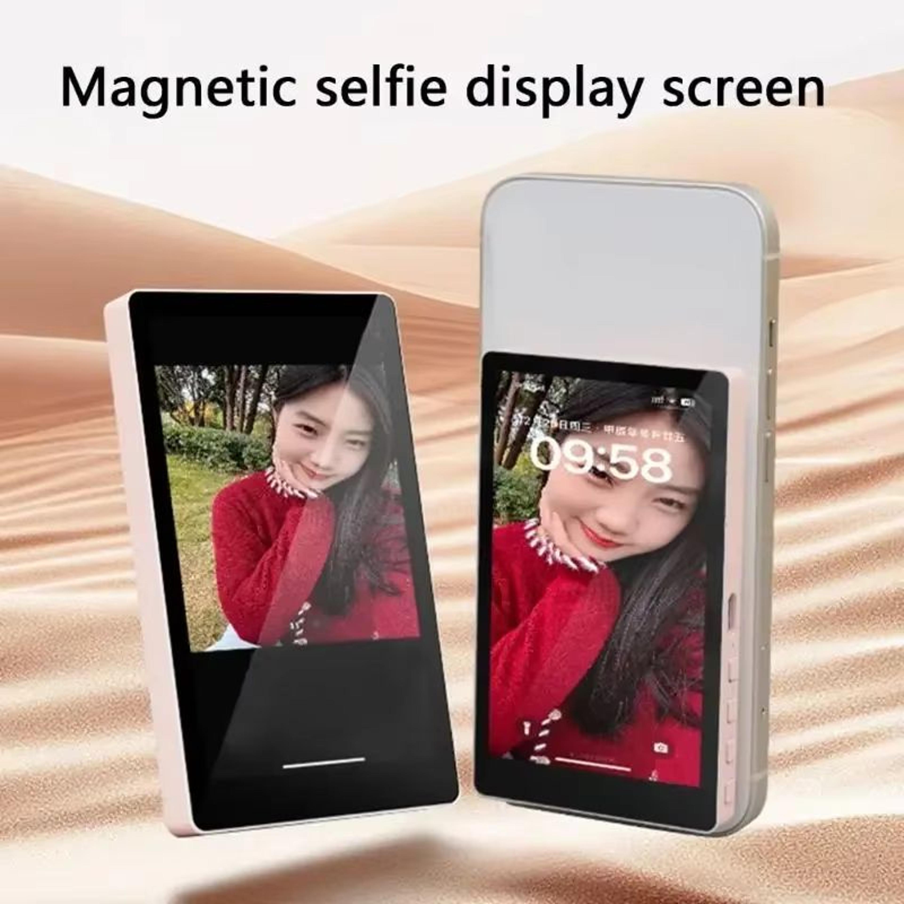 wireless selfie monitor screen with bluetooth remote for phone vlogging