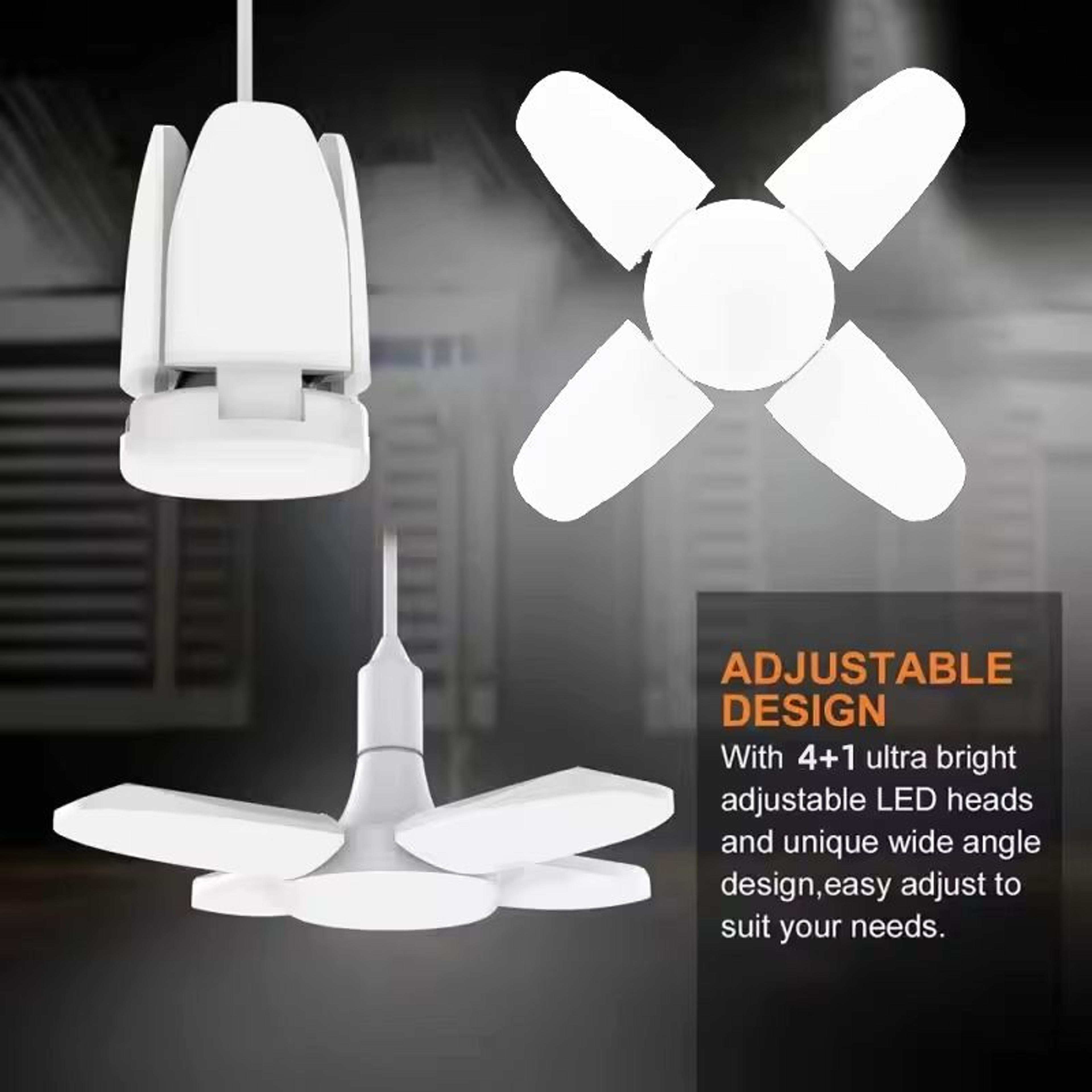 four leaf folding led garage ceiling light bulb