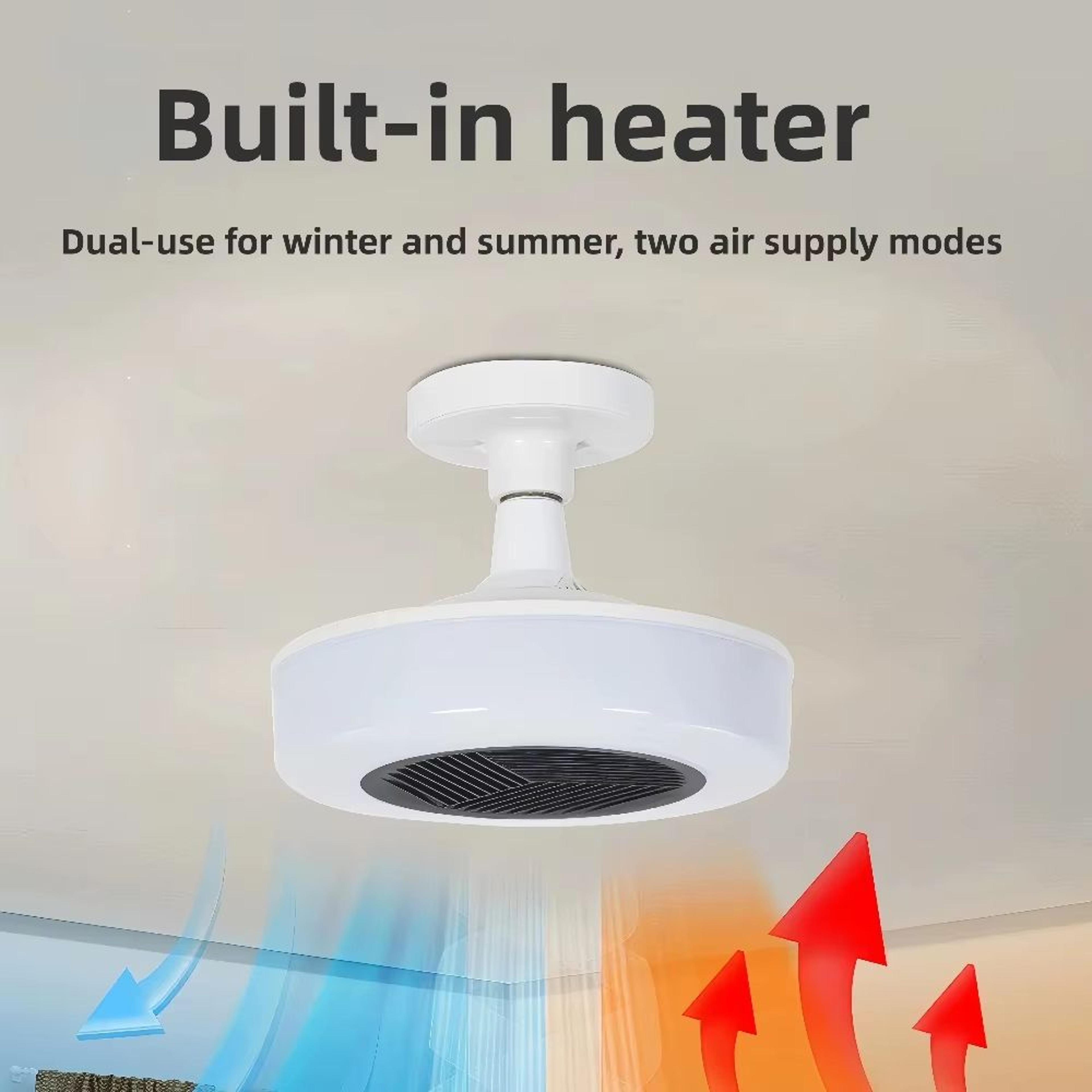 dual mode fan light with cold & warm air for bedroom, living room and study