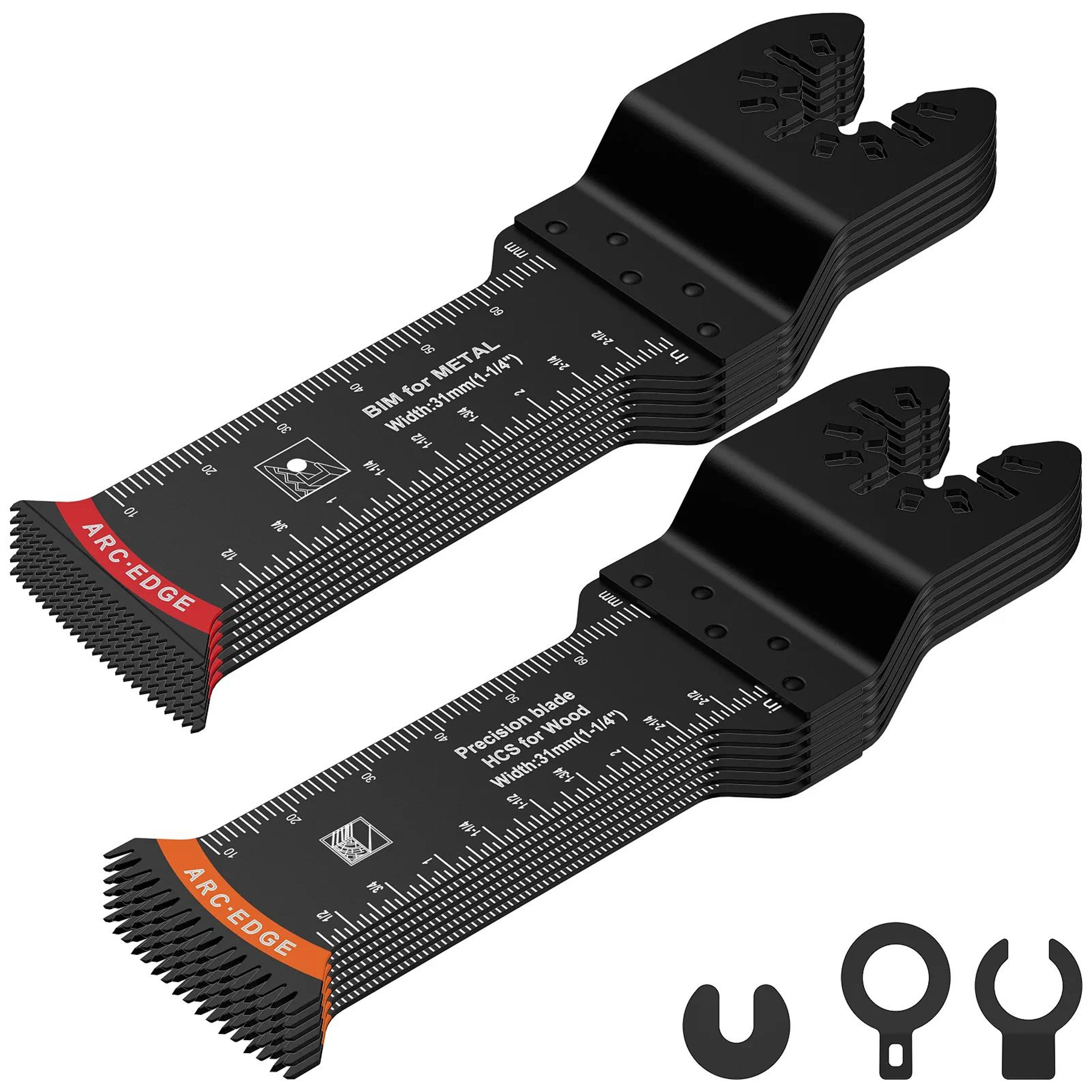 24pcs universal oscillating saw blade set multi tool precision cutting kit for wood metal plastic