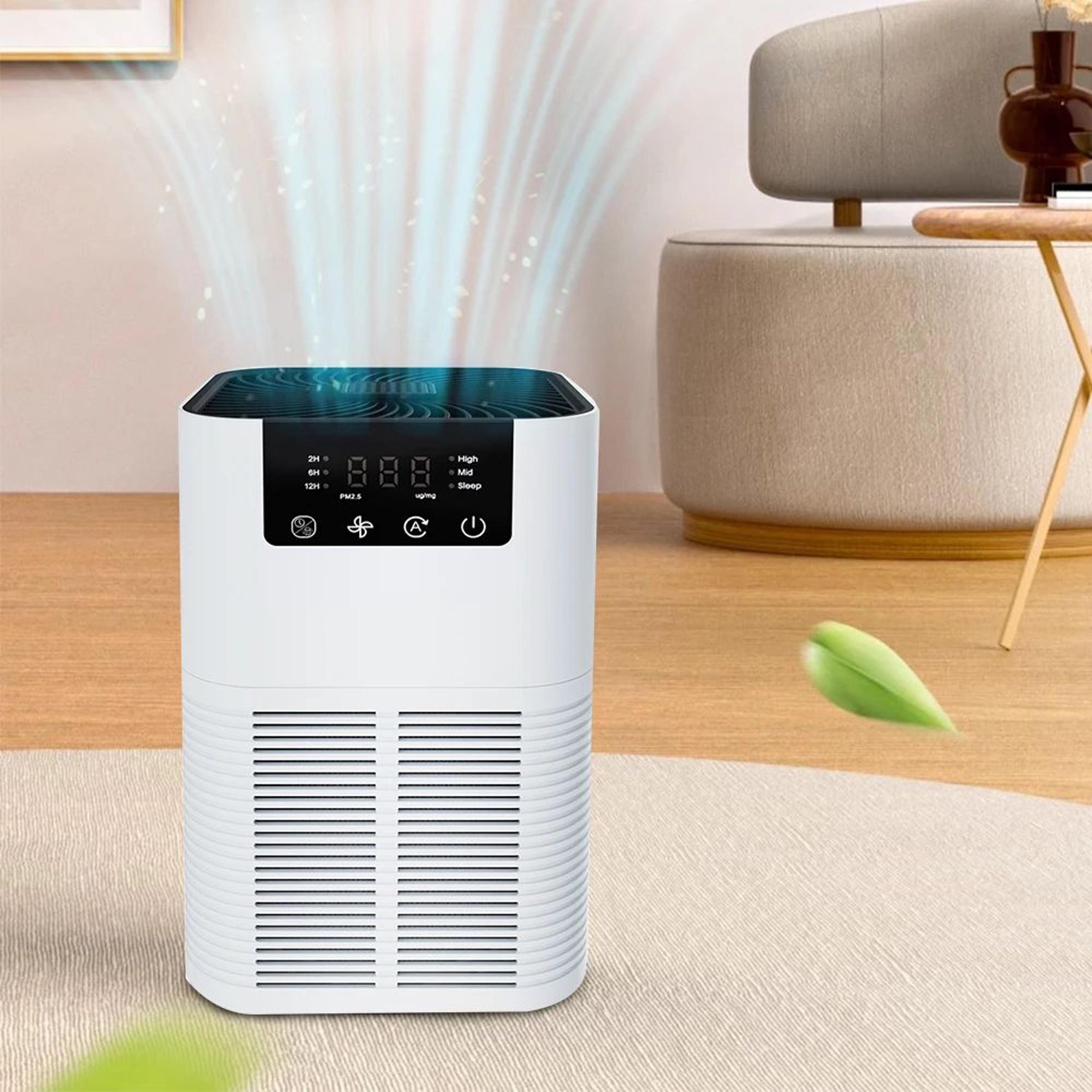 negative ion air purifier with hepa filter and aromatherapy smoke odor cleaner