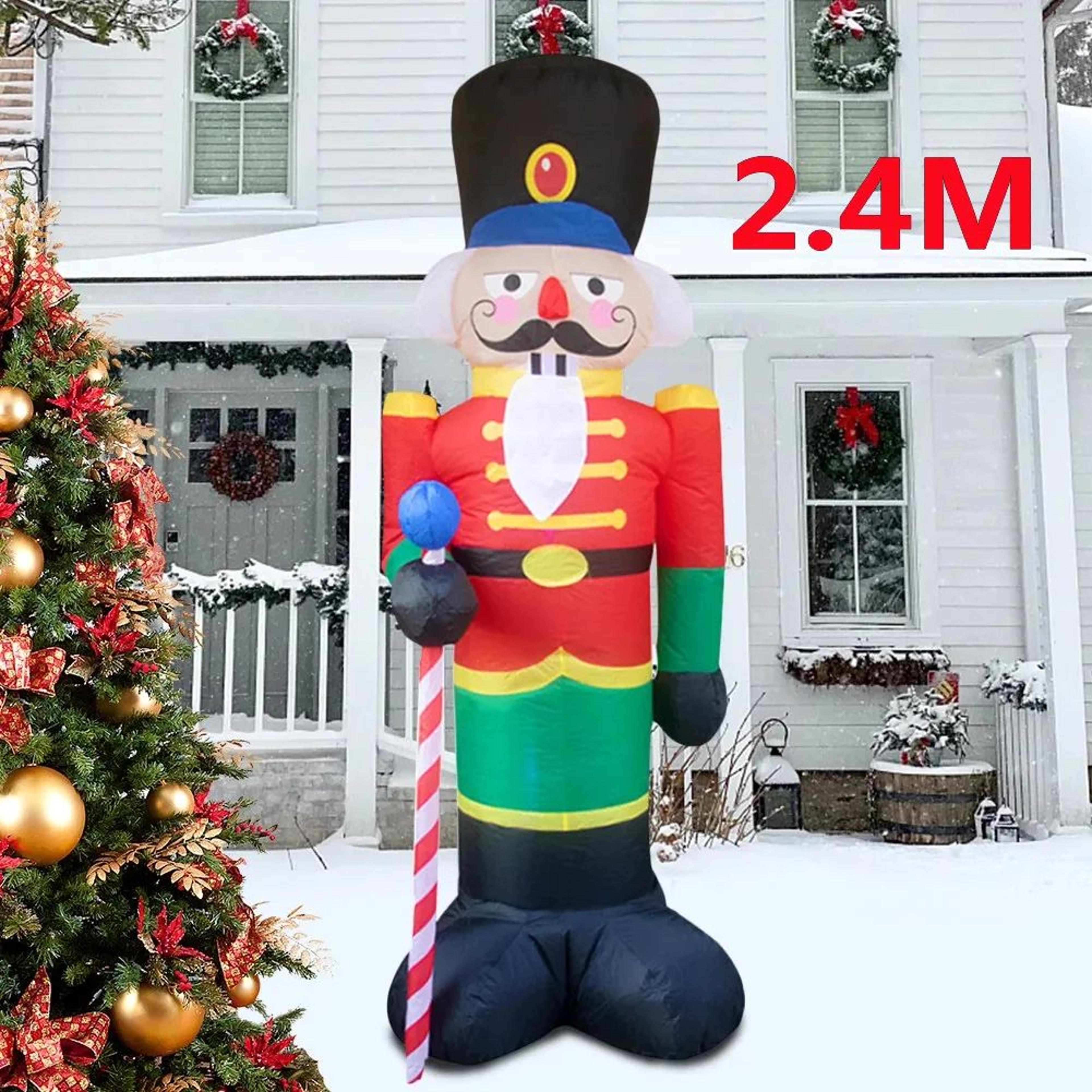 94.49in inflatable nutcracker christmas decoration led light outdoor holiday display