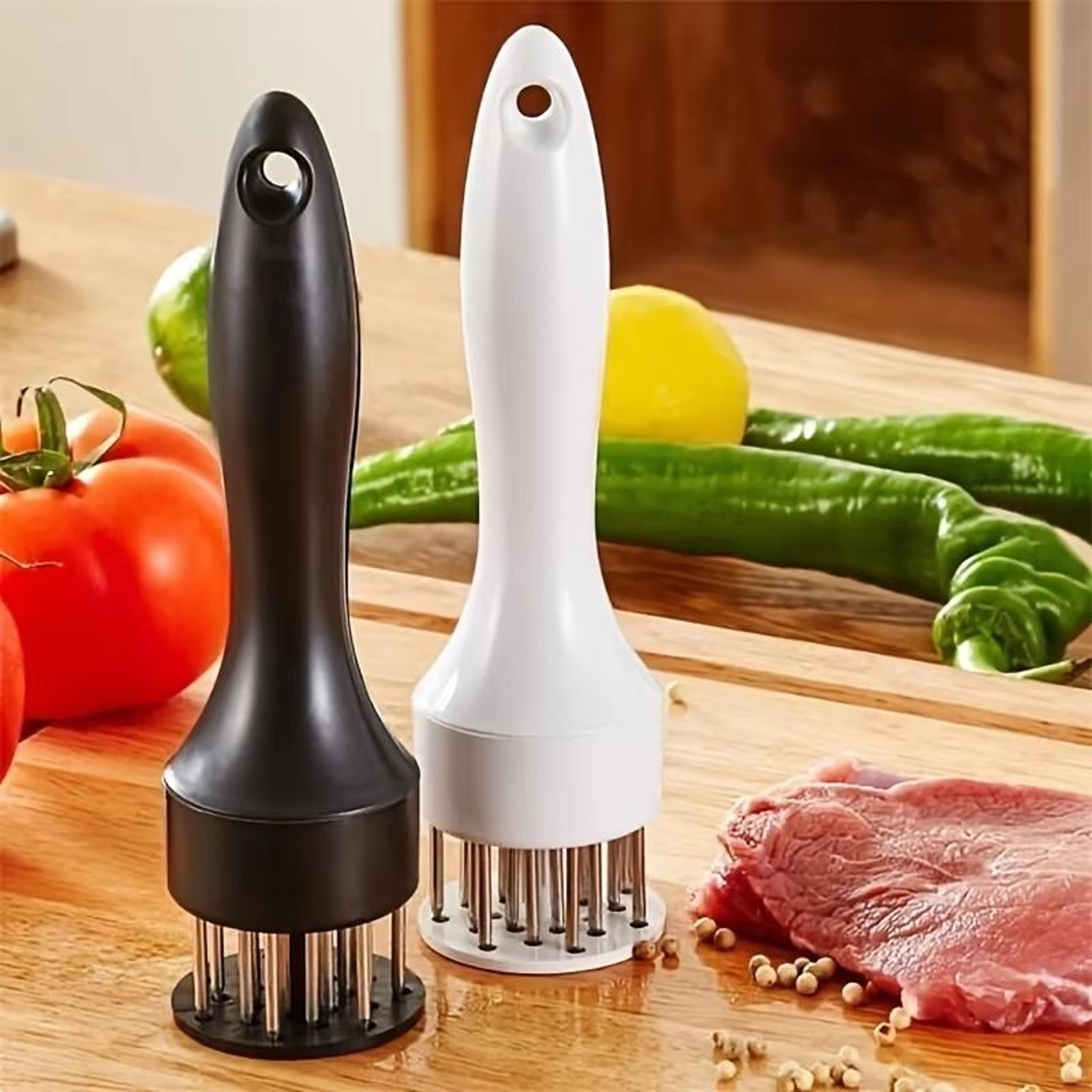 stainless steel meat tenderizer needle tool steak marinade injector hammer