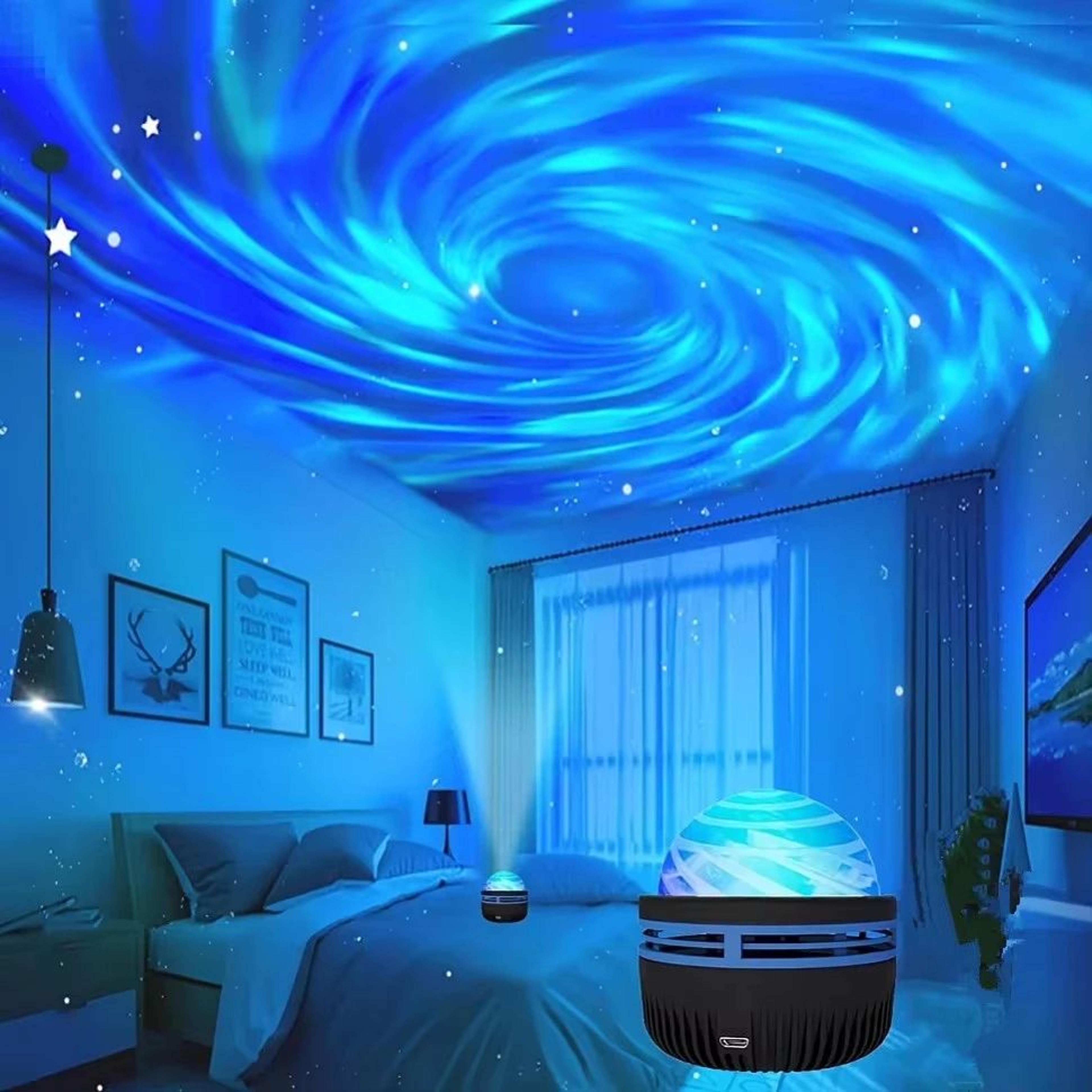 led galaxy projector night light colorful star sky room lamp for bedroom and party decor