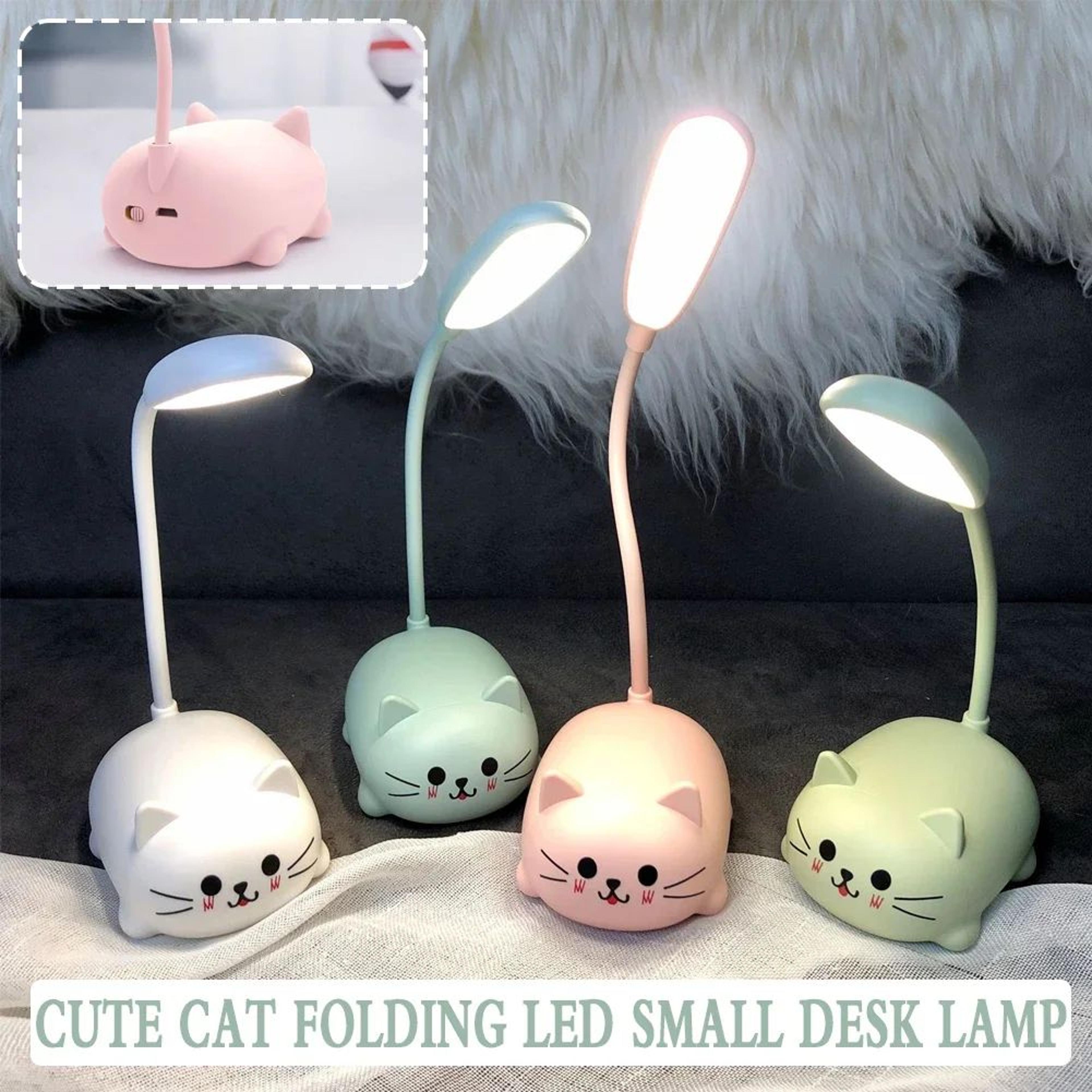 cute pet pig usb rechargeable folding led night light bedside study lamp