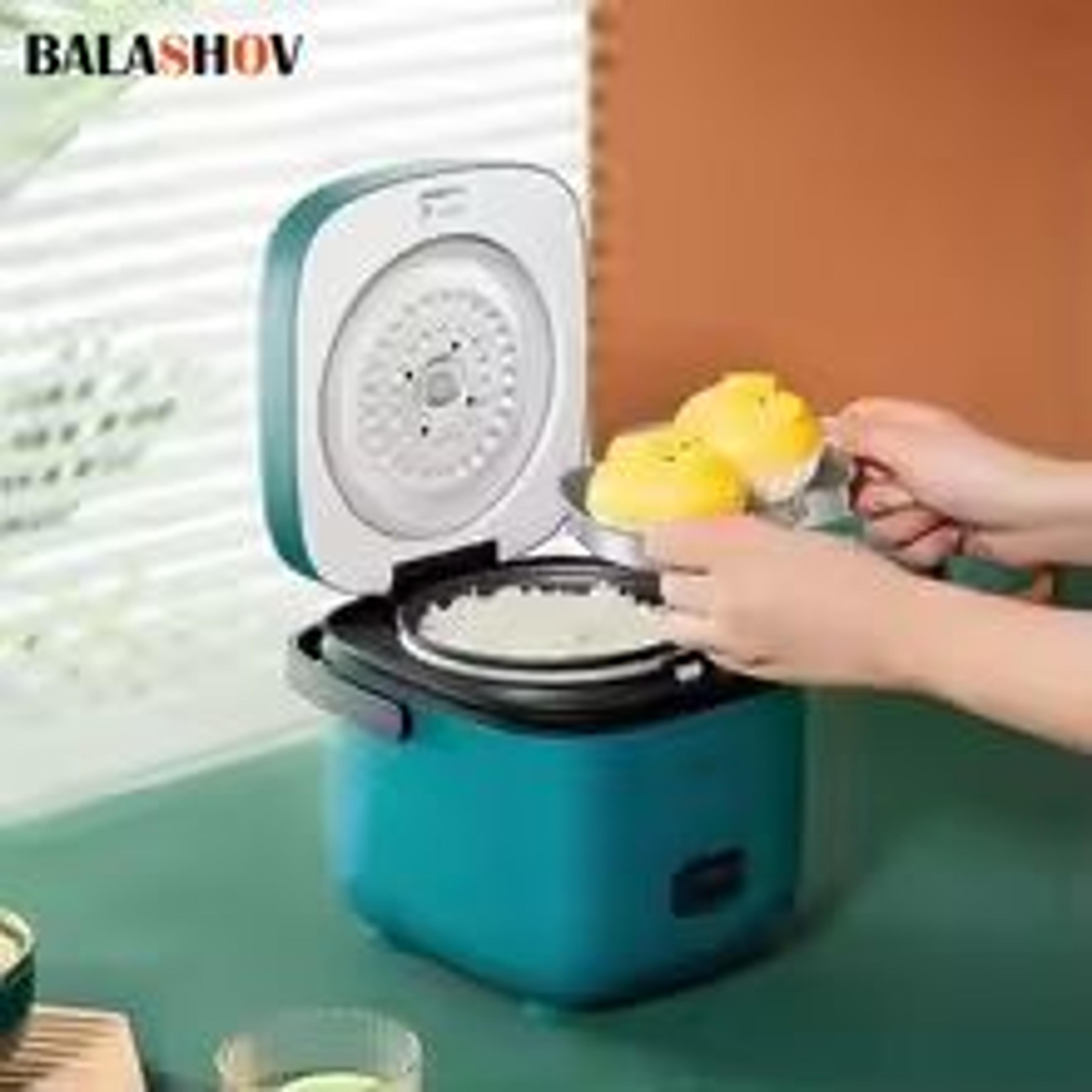 mini rice cooker 1.2l small rice cooker and electric food steamer for 1-2 people