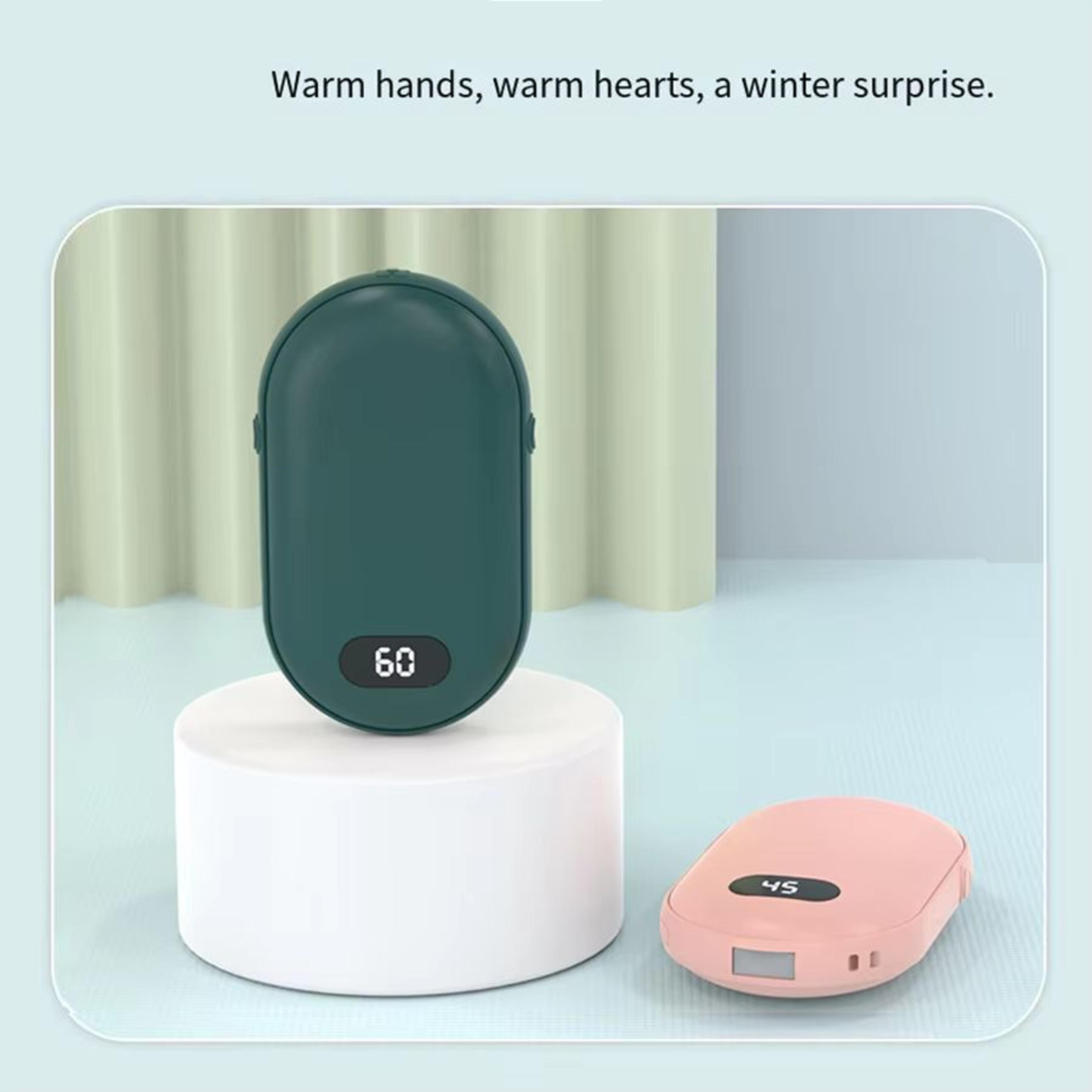 rechargeable pocket hand warmer with double sided heating and 2 temperature settings