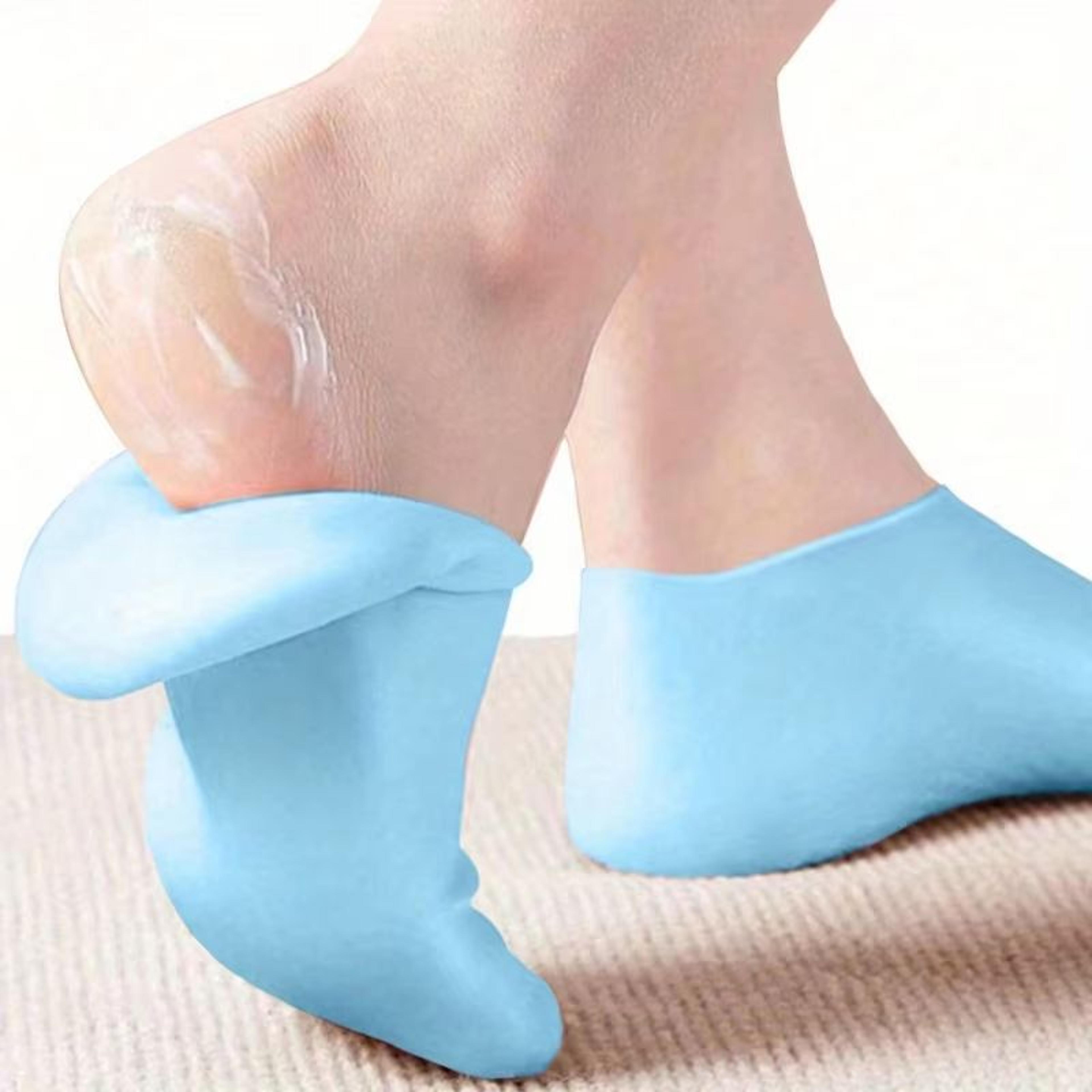 silicone moisturizing foot socks for dry cracked heels and overnight repair