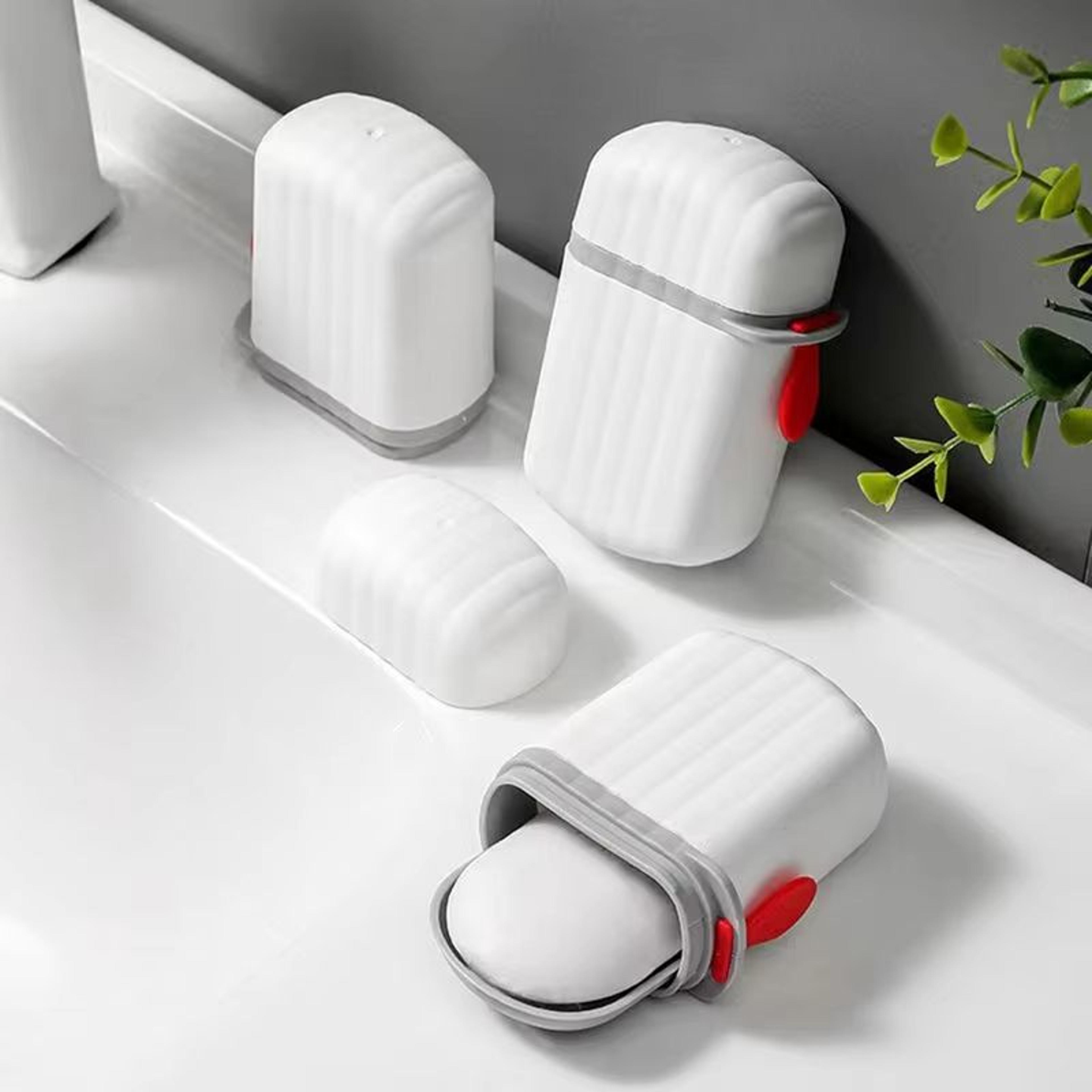 waterproof travel soap box with drain tray for leakproof storage and easy carry