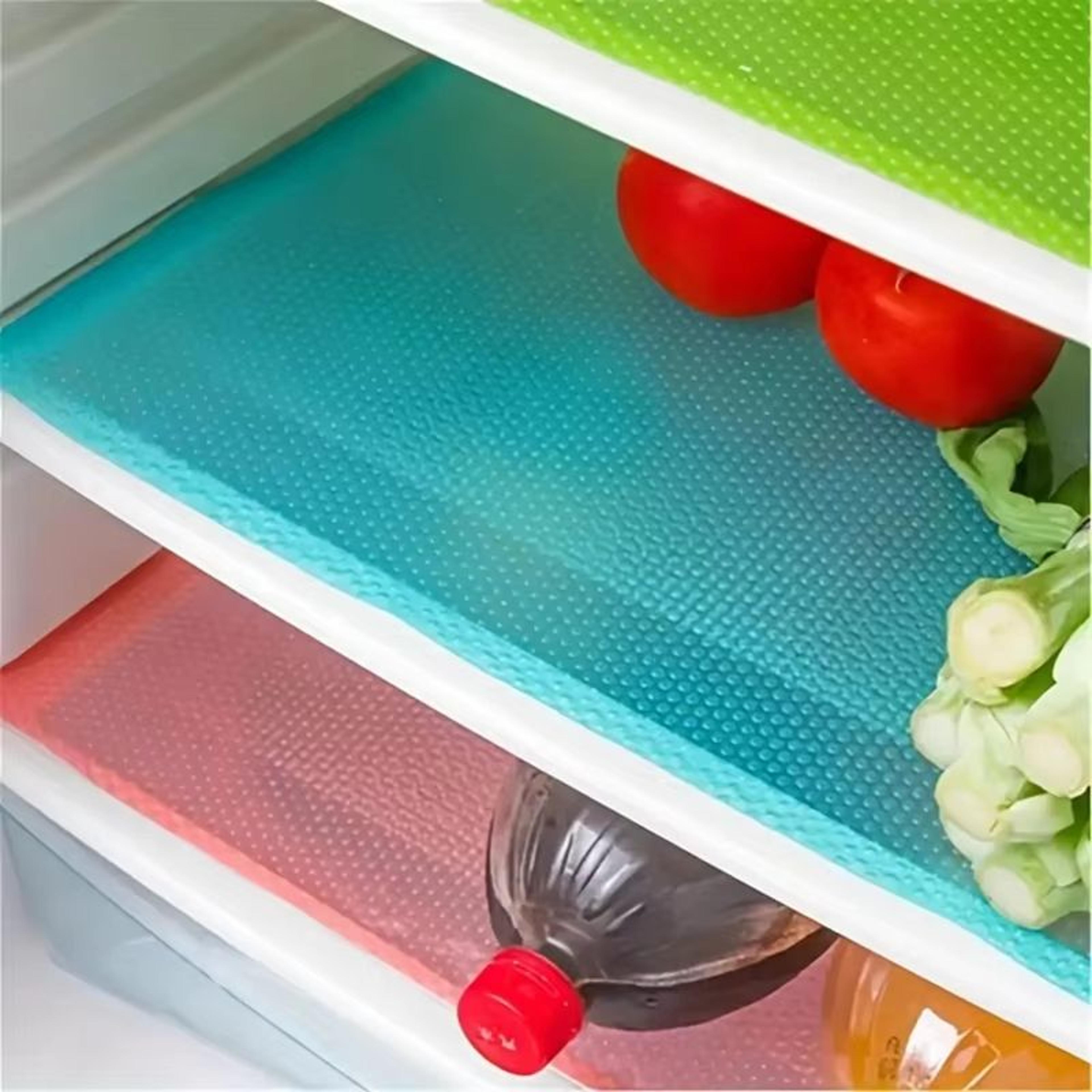 4pcs waterproof refrigerator liner mats washable eva fridge shelf pads non slip cabinet drawer protectors