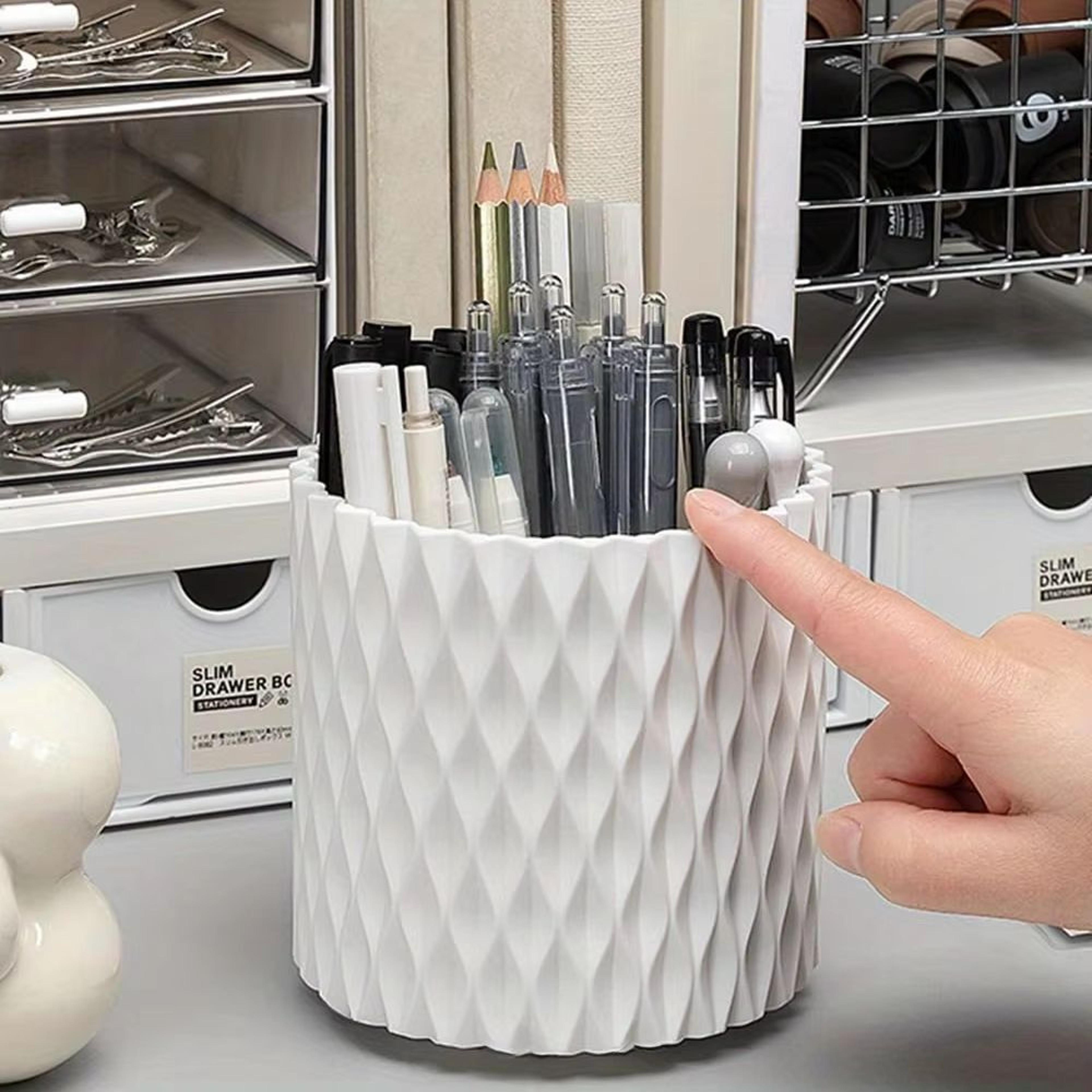 5 compartment desk organizer pen holder multi functional stationery storage box