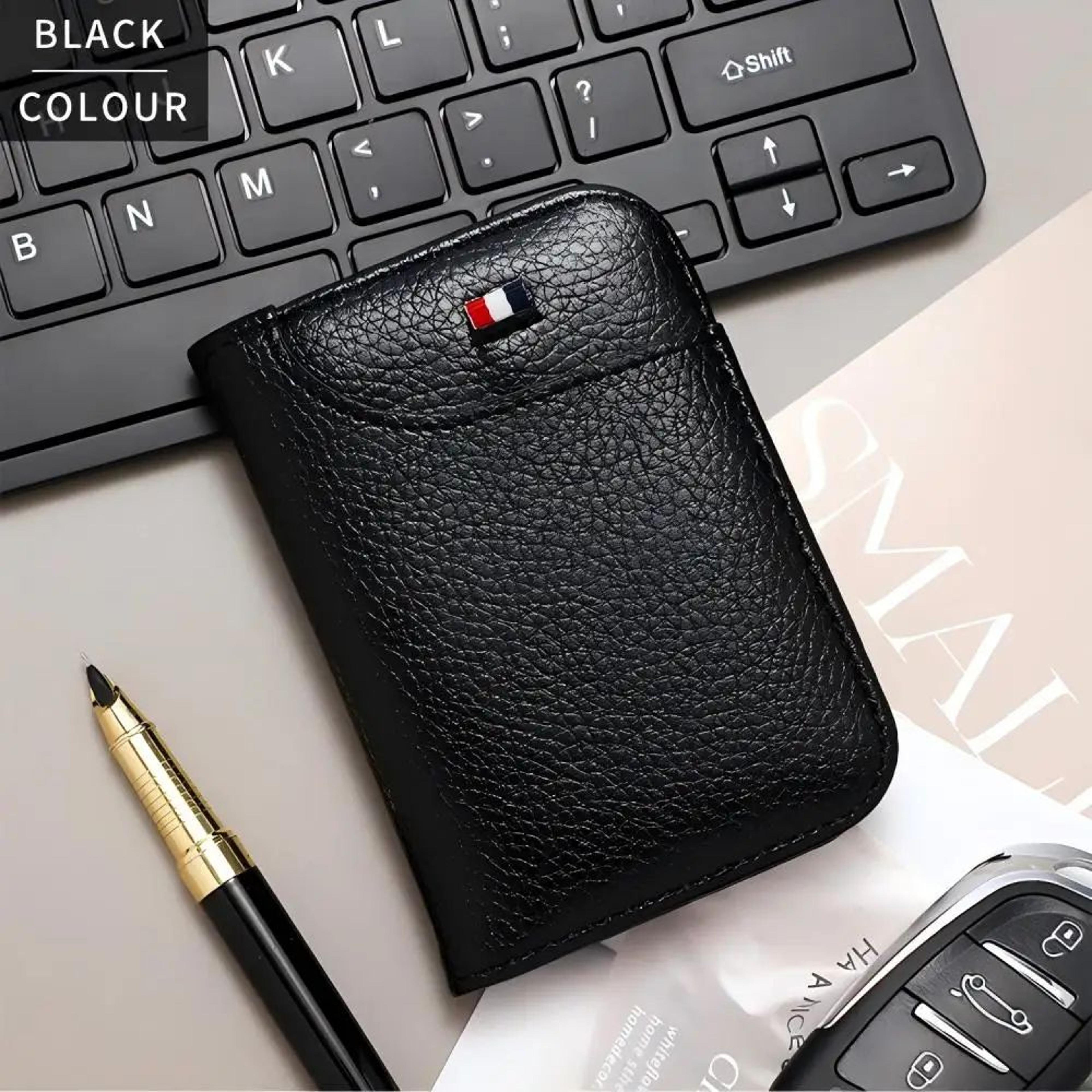 ultra slim pu leather mini wallet for men with compact card holder design