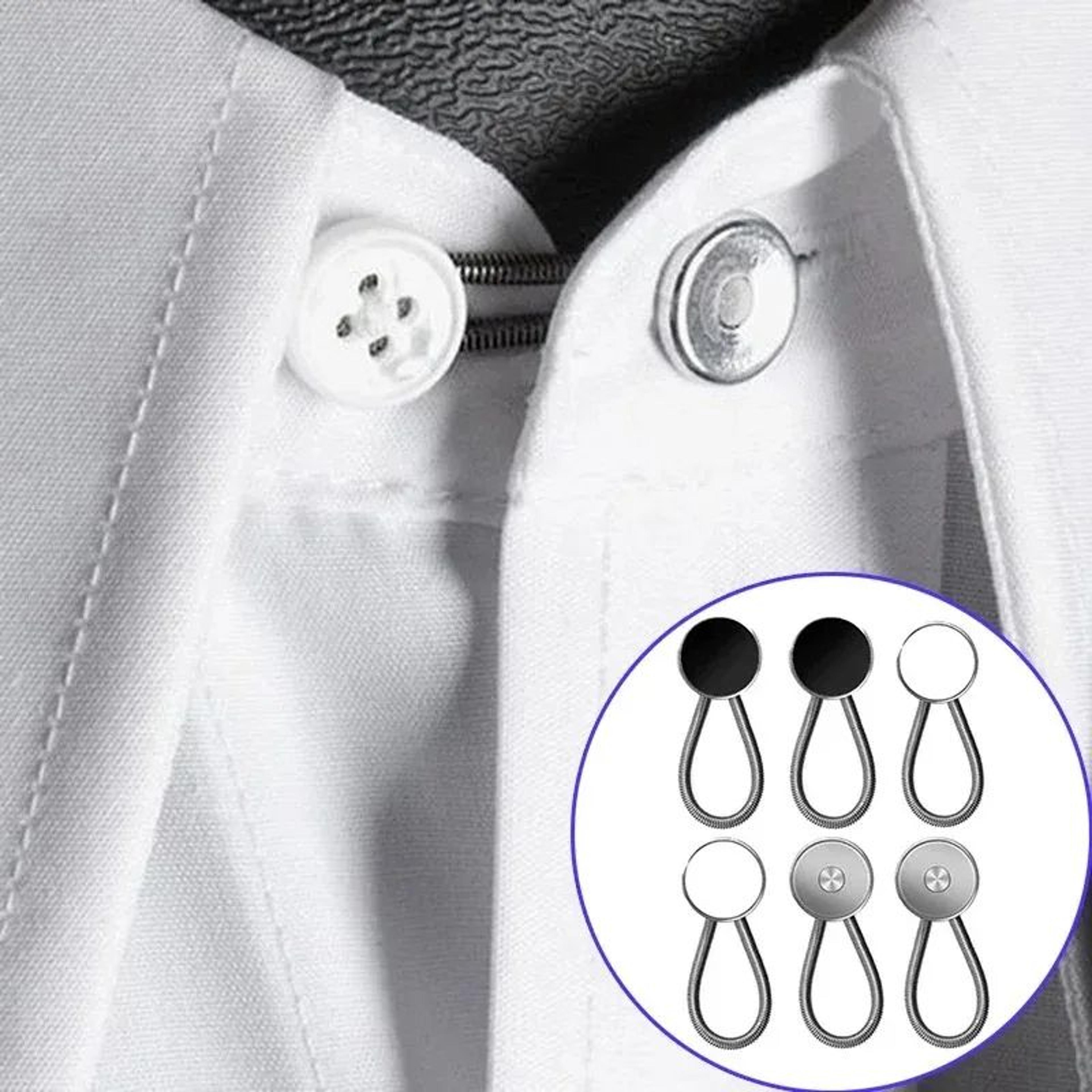 telescopic waist button extender adjustable no sew jeans and pants expander