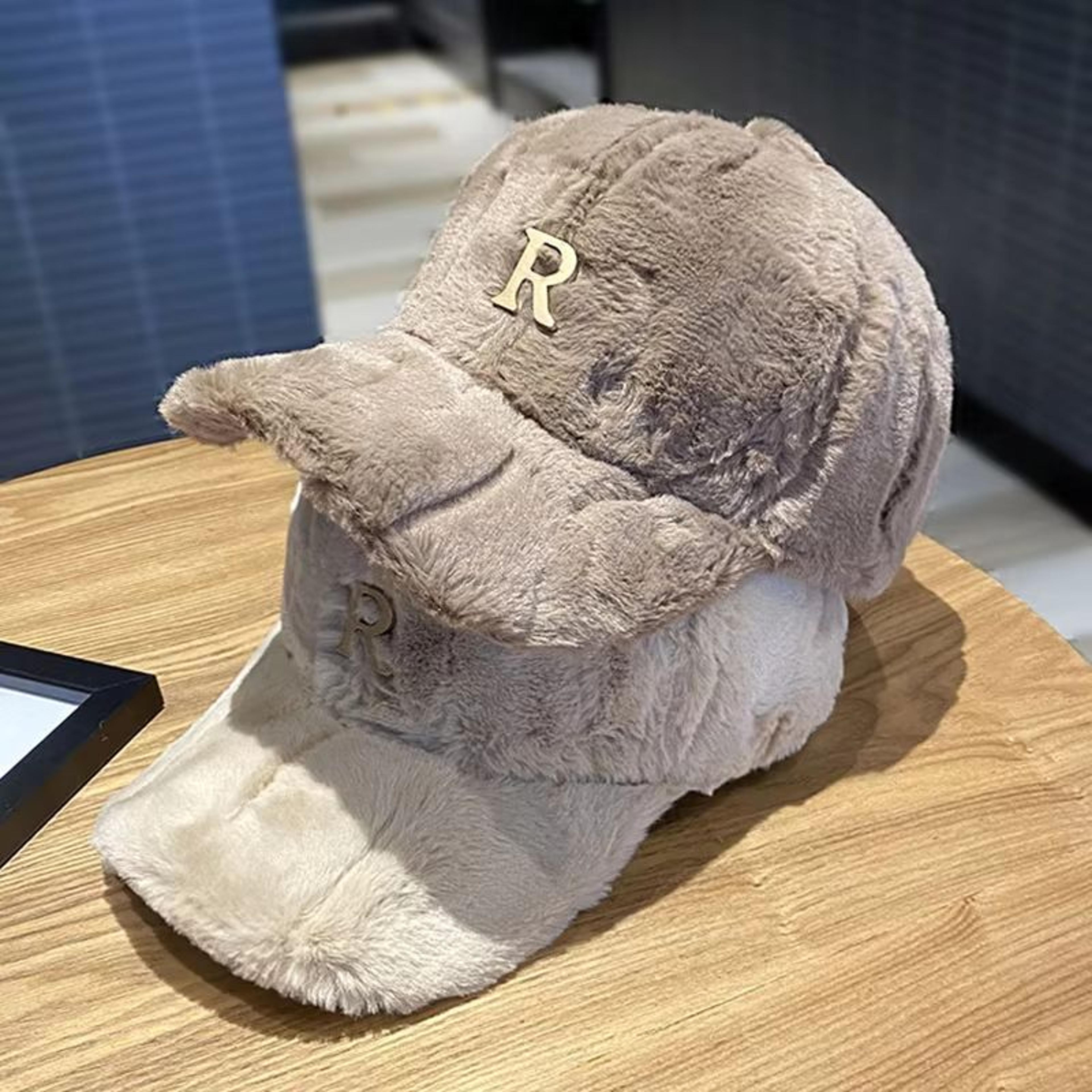 plushluxe faux fur baseball cap for women with warm snapback fit