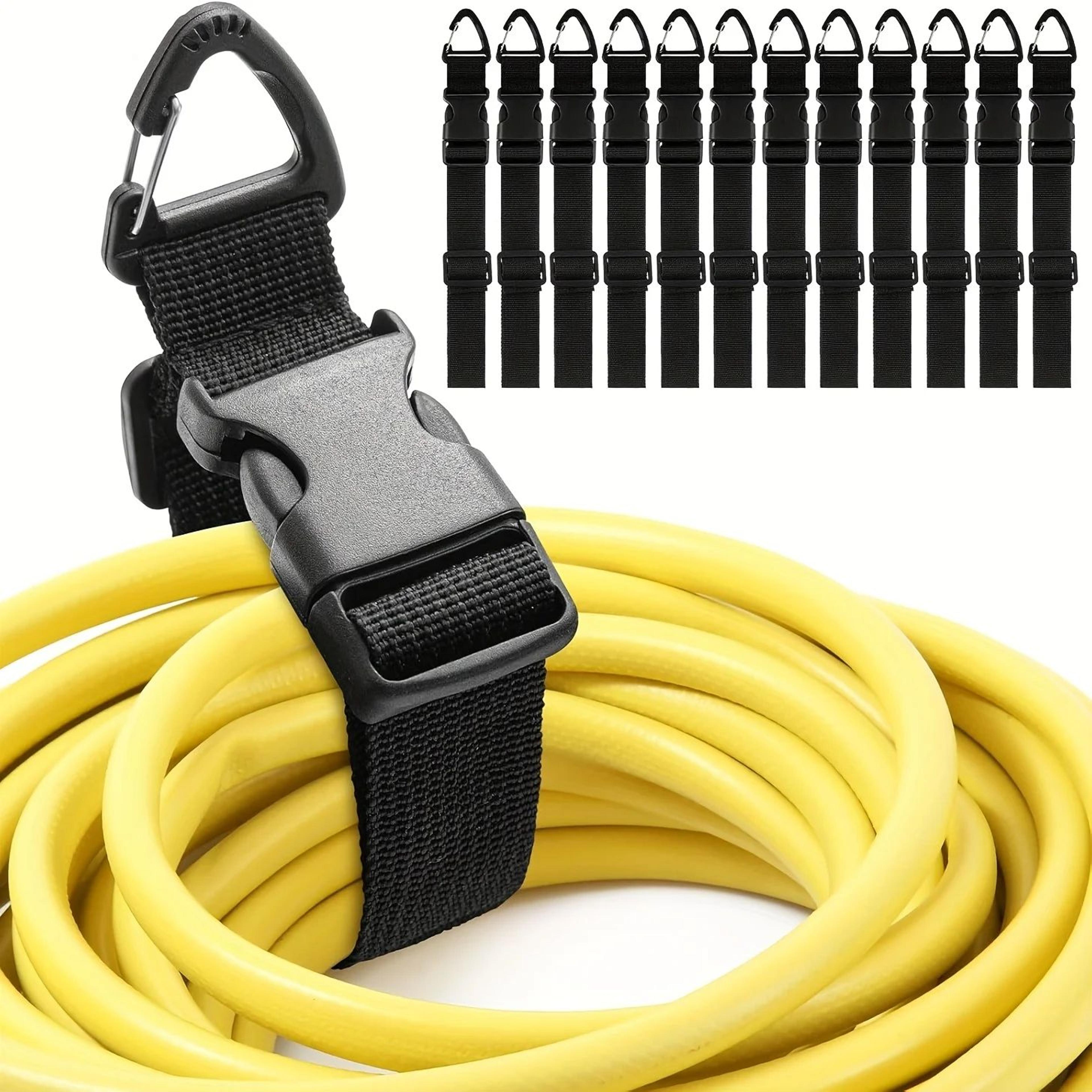 heavy duty adjustable cord organizer strap with 3 axis buckle for garage and workshop storage