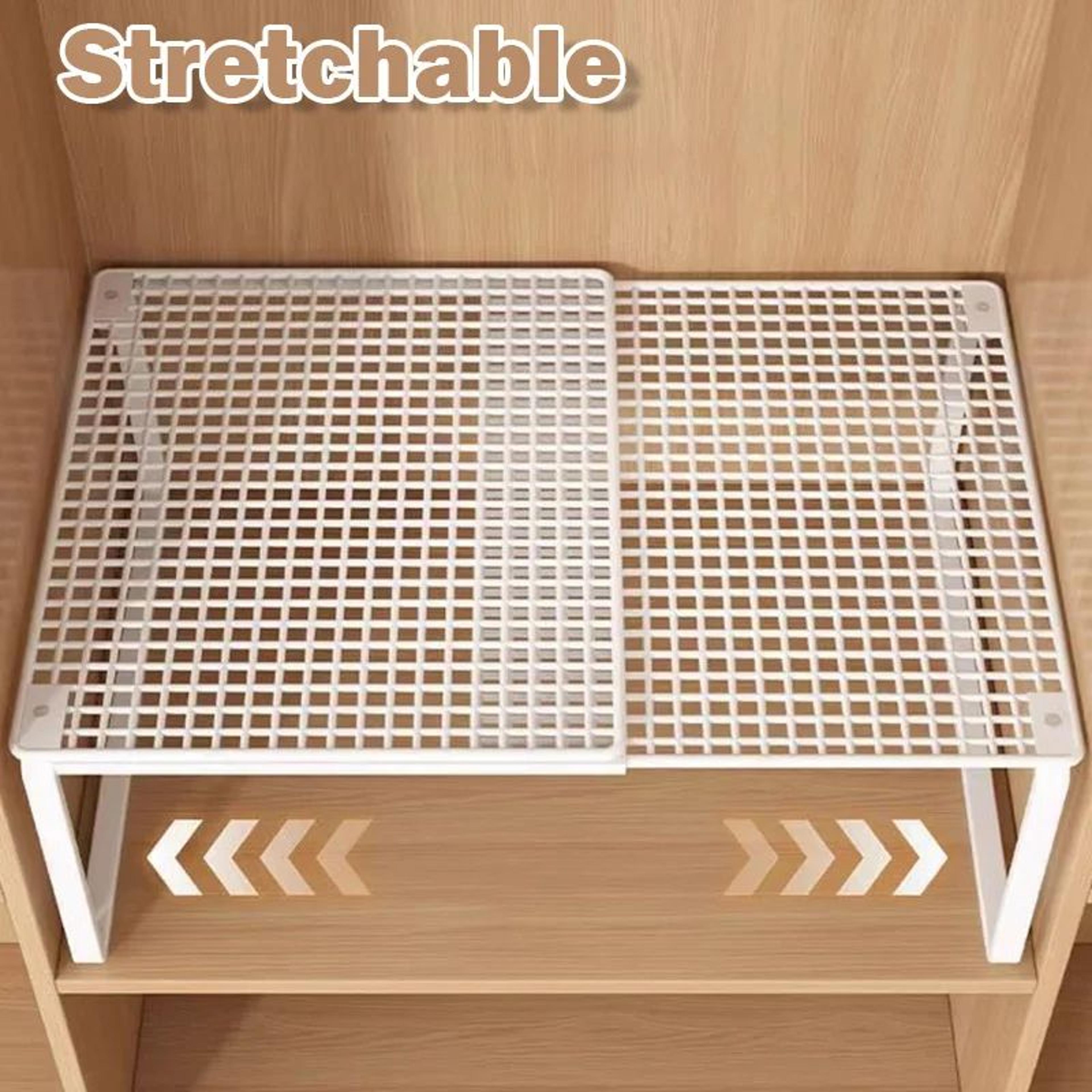 expandable wardrobe shelf divider stackable closet partition organizer board