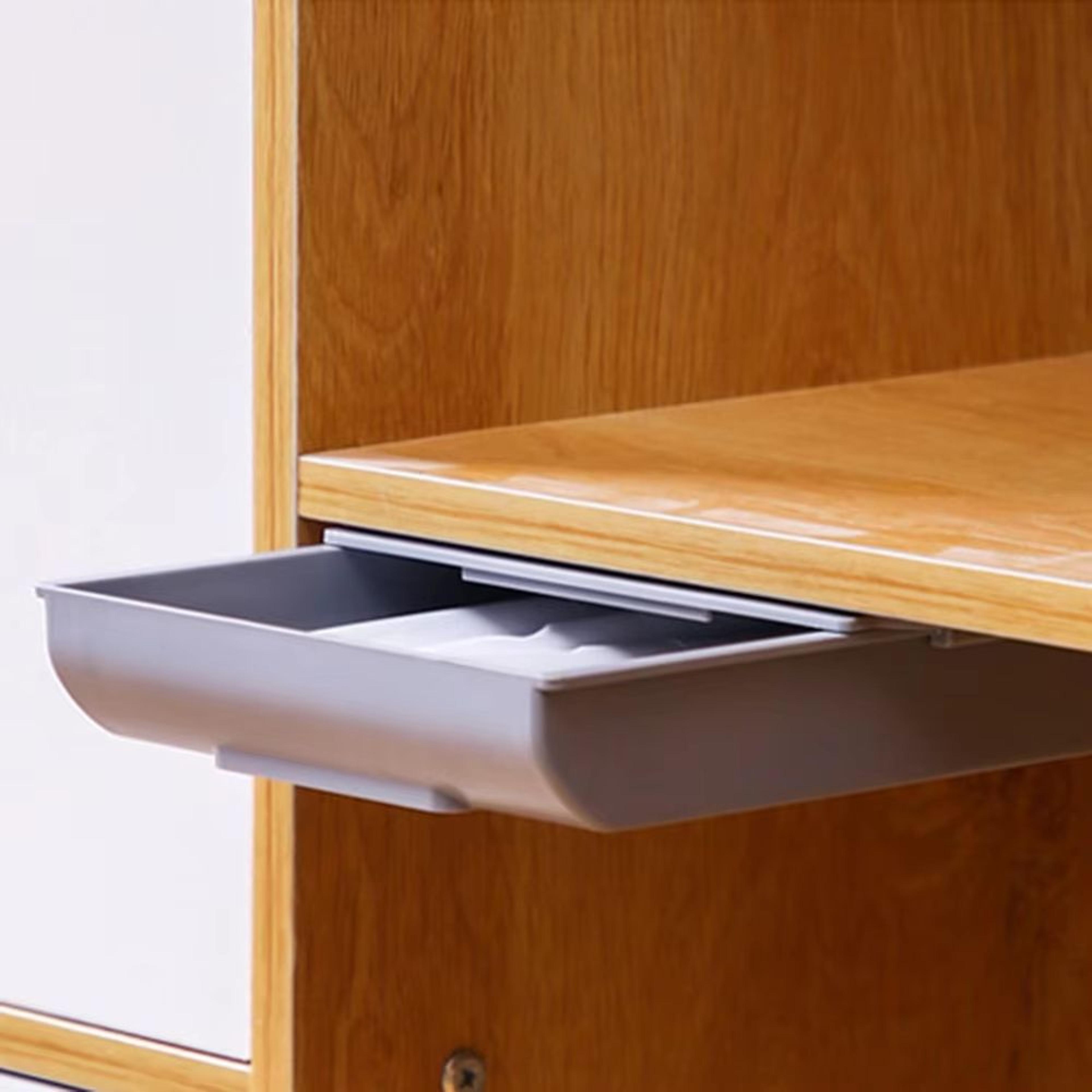slidehide self adhesive under desk drawer organizer for hidden storage